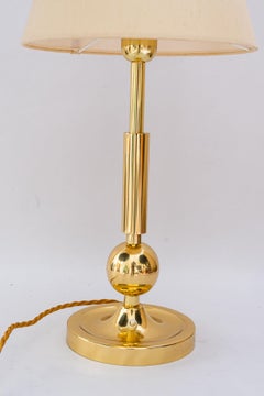 Big Table lamp with fabric shade vienna around 1950s