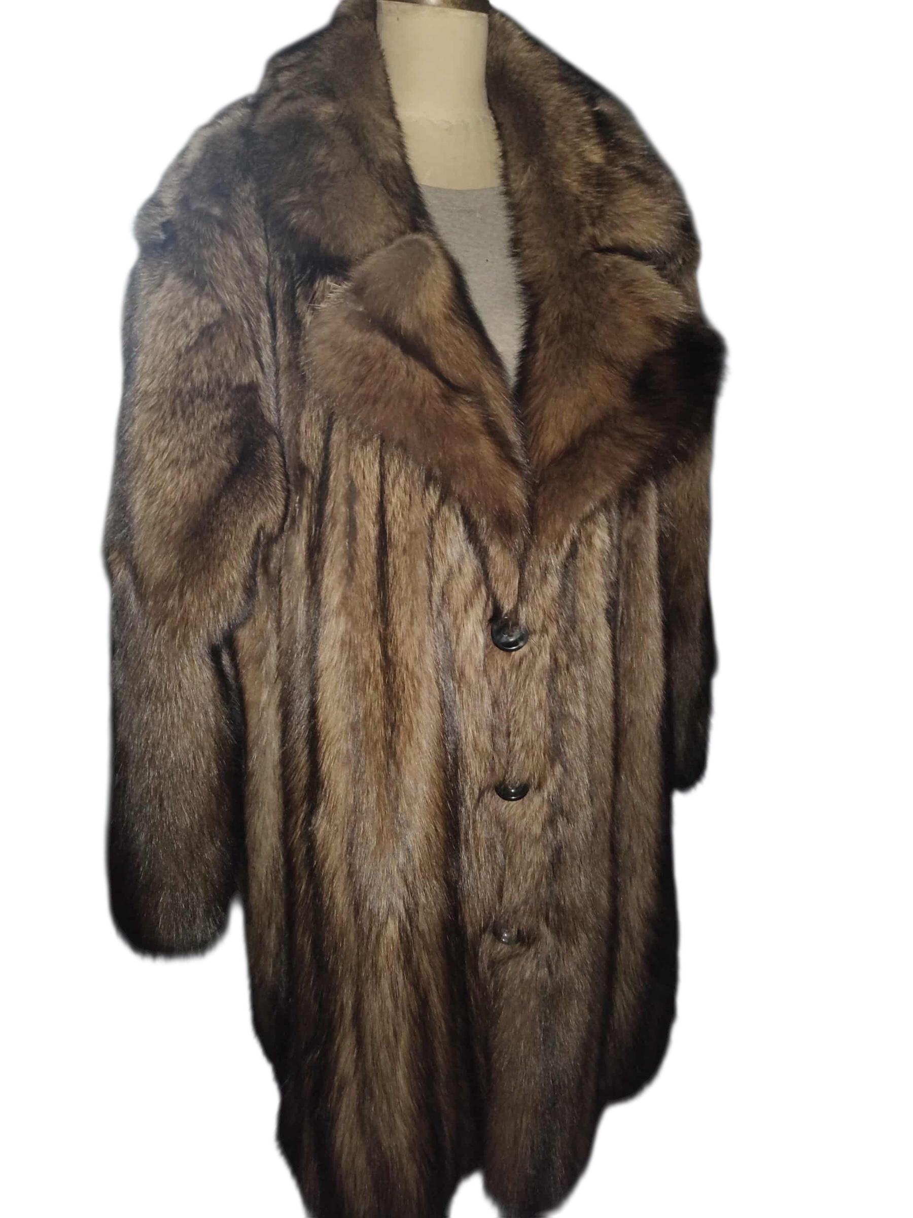 Uomo Big Tall Giacca da uomo in pelliccia di zibellino Fisher taglia 2 XL in vendita