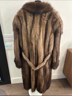 Big Tall Men's Fisher sable fur coat jacket size 50/L