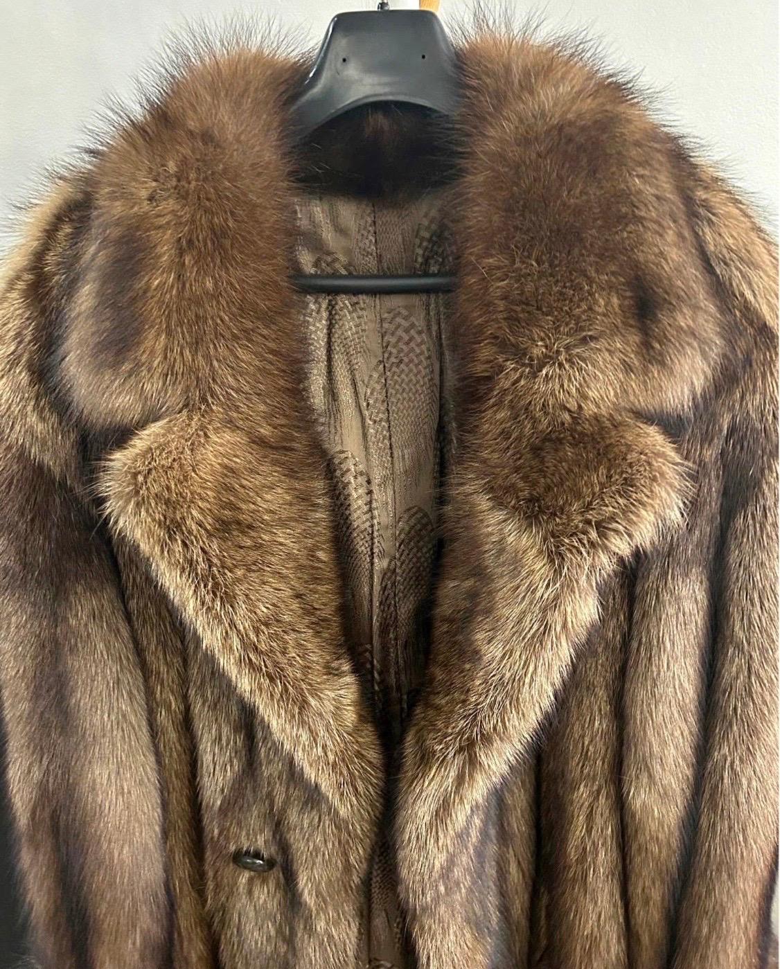 Big Tall Chaqueta de abrigo de piel de marta Fisher para hombre talla 50/L en venta 1