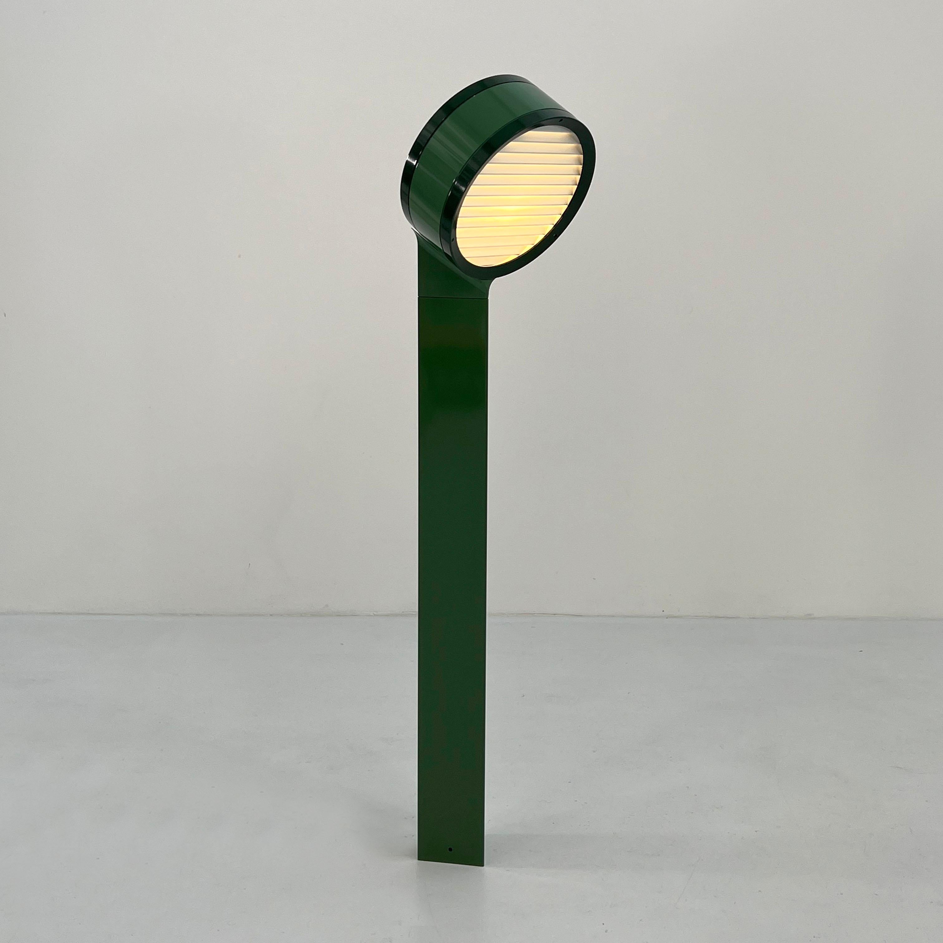 Designer - Tobia & Afra Scarpa
Producer - Flos
Model - Tamburo Garden Light
Design Period - Seventies
Measurements - Width 34 cm x Depth 25 cm x Height 155 cm
Materials - Metal, Plastic, Glass
Color - Green
Comments - Never used. Original box. 