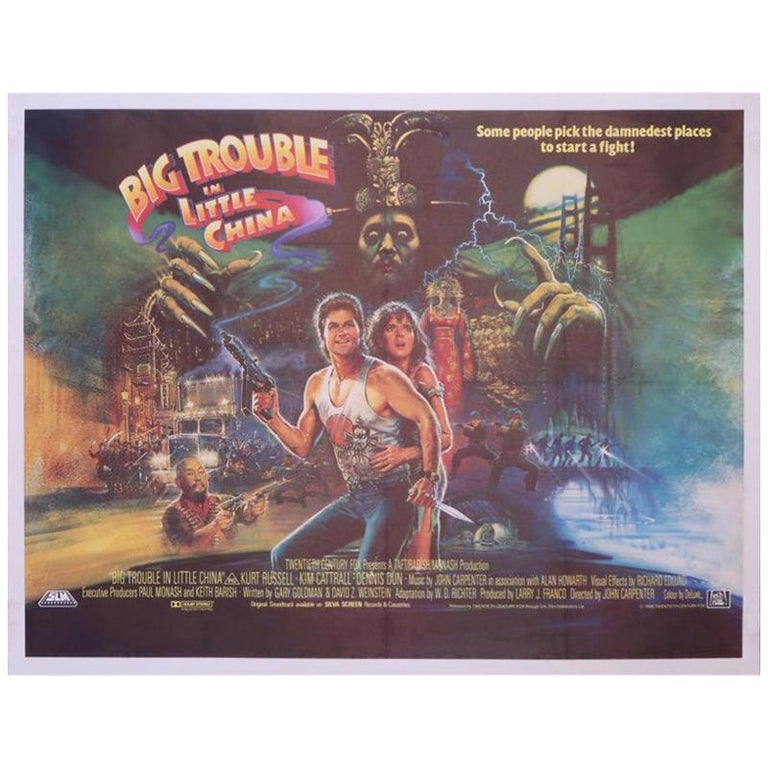 Big Trouble In Little China 1986 Poster For Sale At 1stdibs