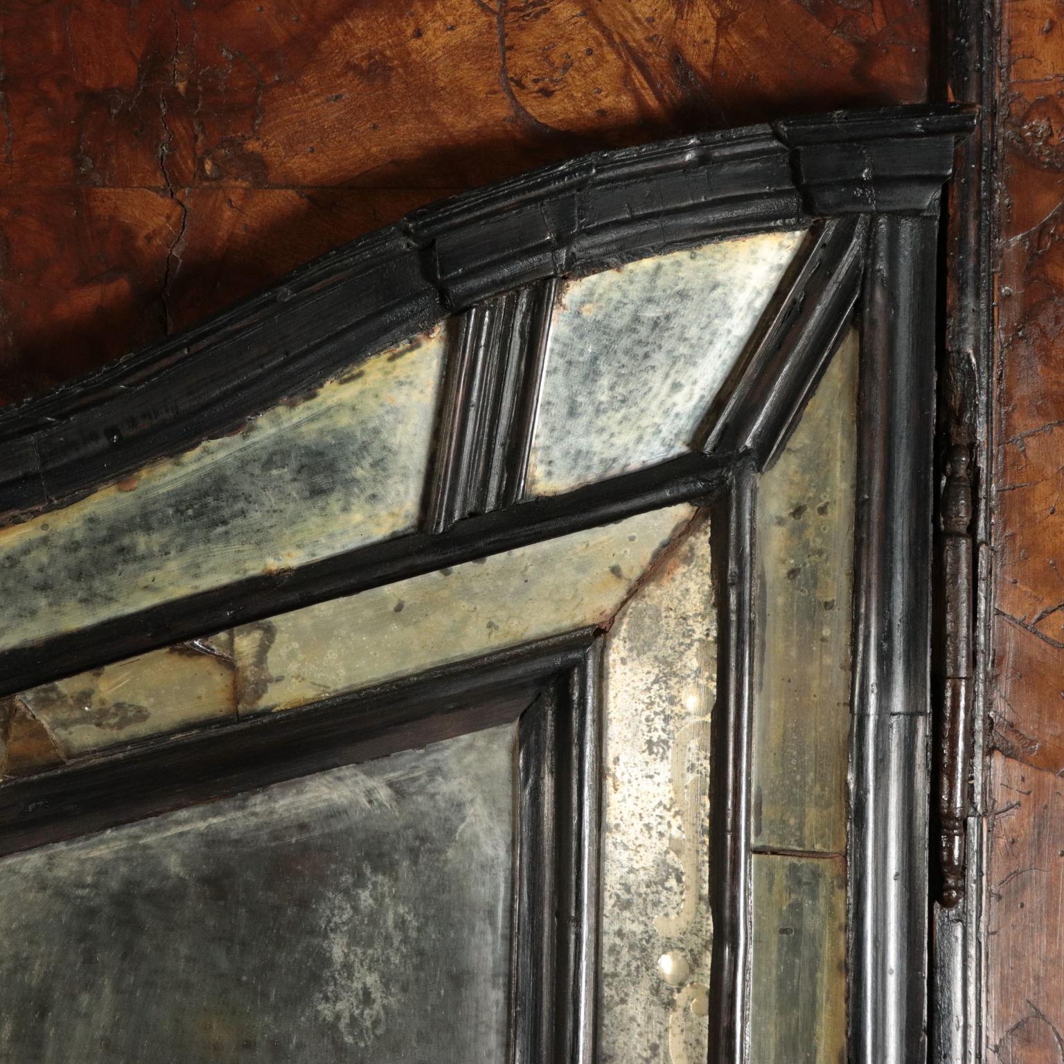 Big Trumeau with Mirrors Walnut Slab, Italy, 20th Century For Sale 2