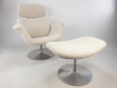 Big Tulip Chair and Ottoman by Pierre Paulin for Artifort, 1980s