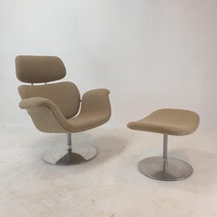 Big Tulip Chair and Ottoman by Pierre Paulin for Artifort, 1980s