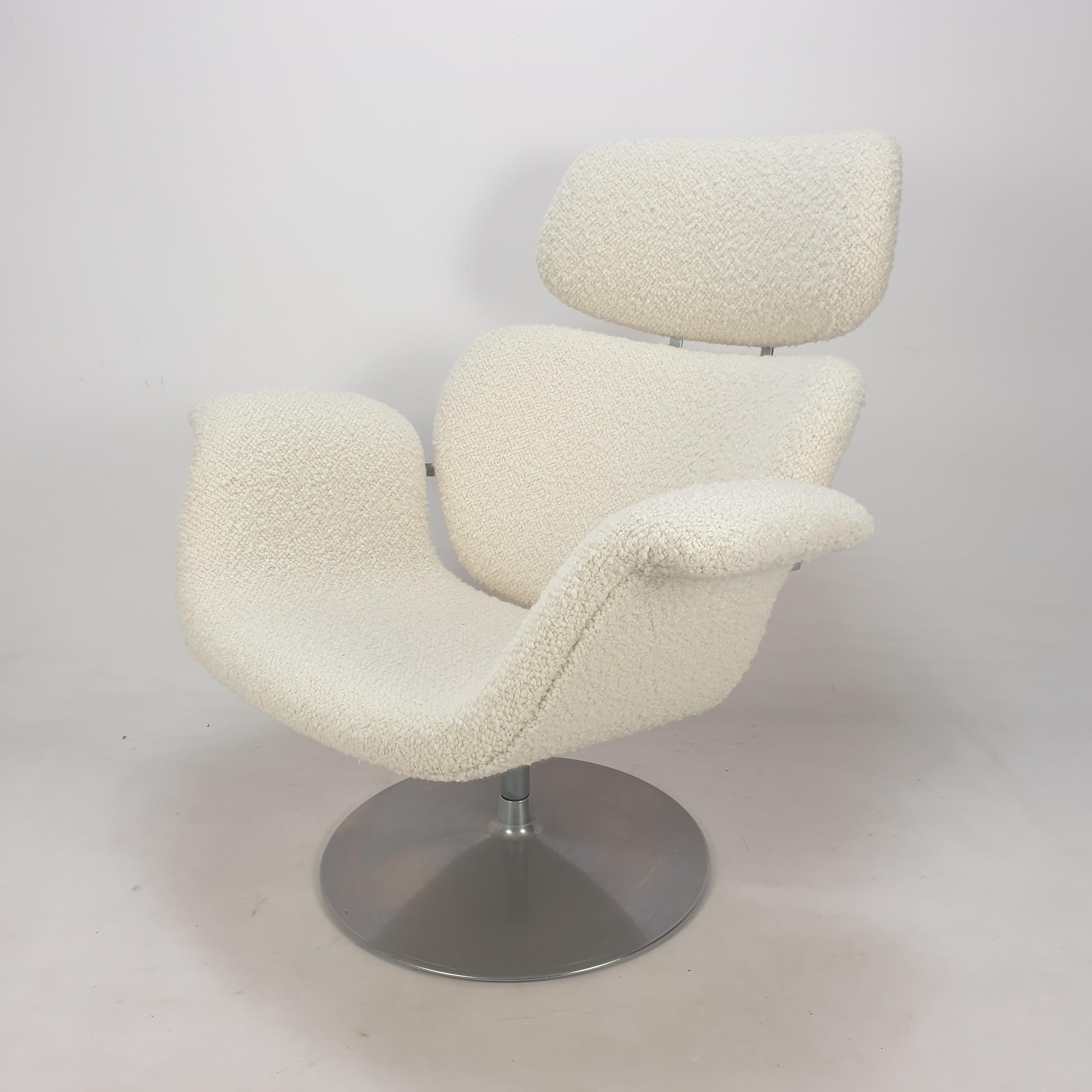 Mid-Century Modern Big Tulip Chair and Ottoman by Pierre Paulin for Artifort, 1980s For Sale