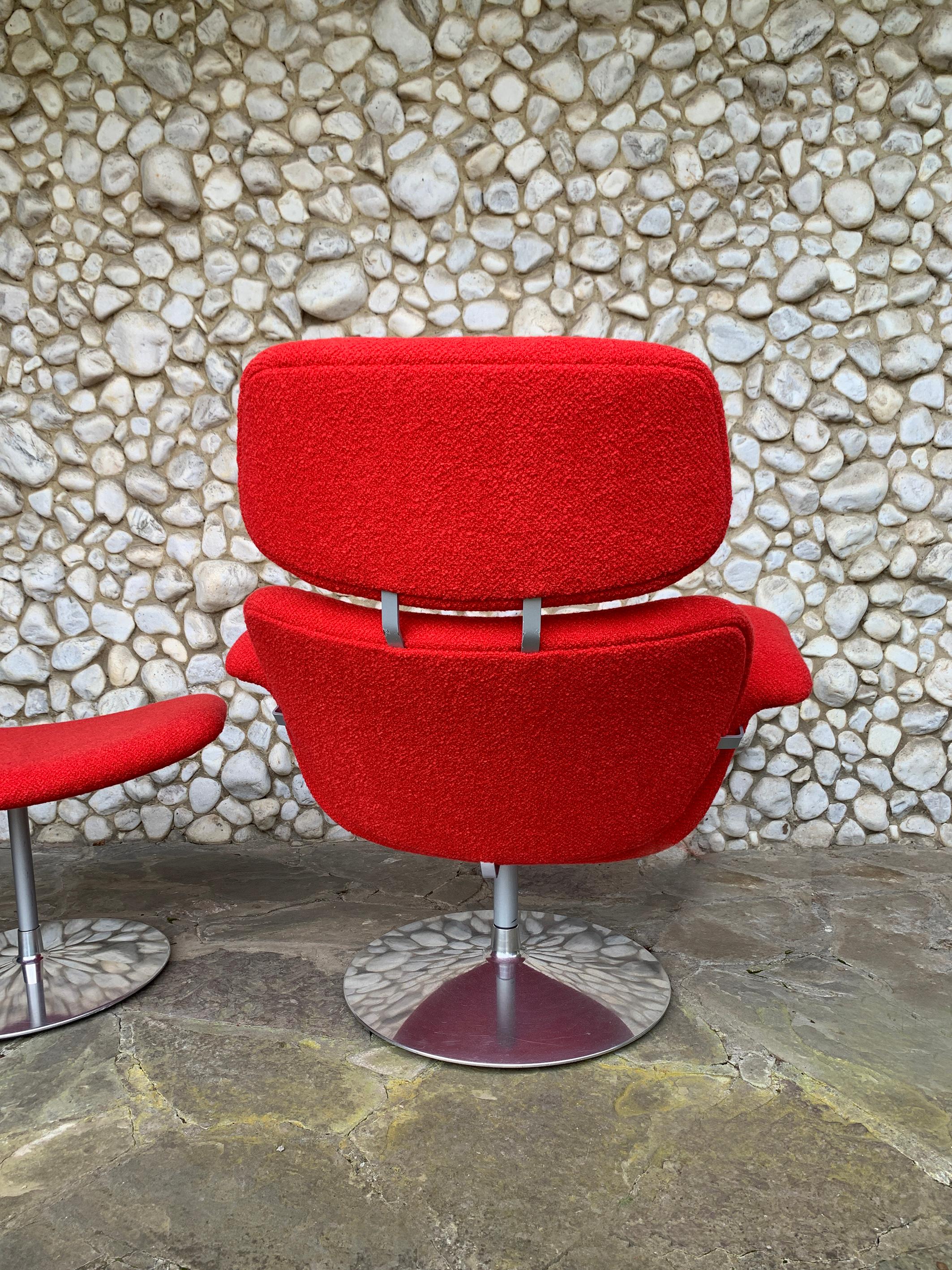 Big Tulip Lounge Chair and Ottoman by Pierre Paulin for Artifort, 1980s 3