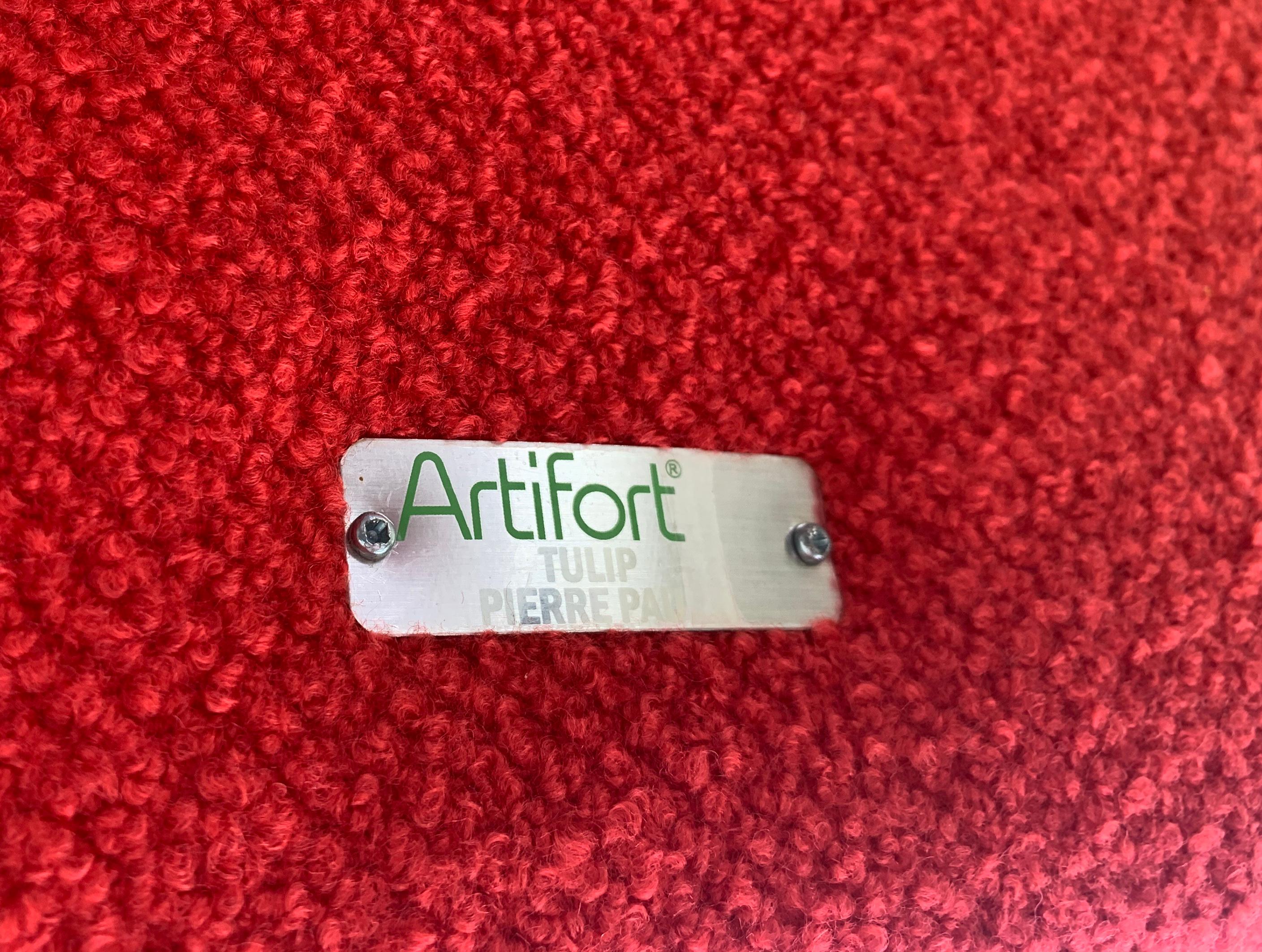 Big Tulip Lounge Chair and Ottoman by Pierre Paulin for Artifort, 1980s 7