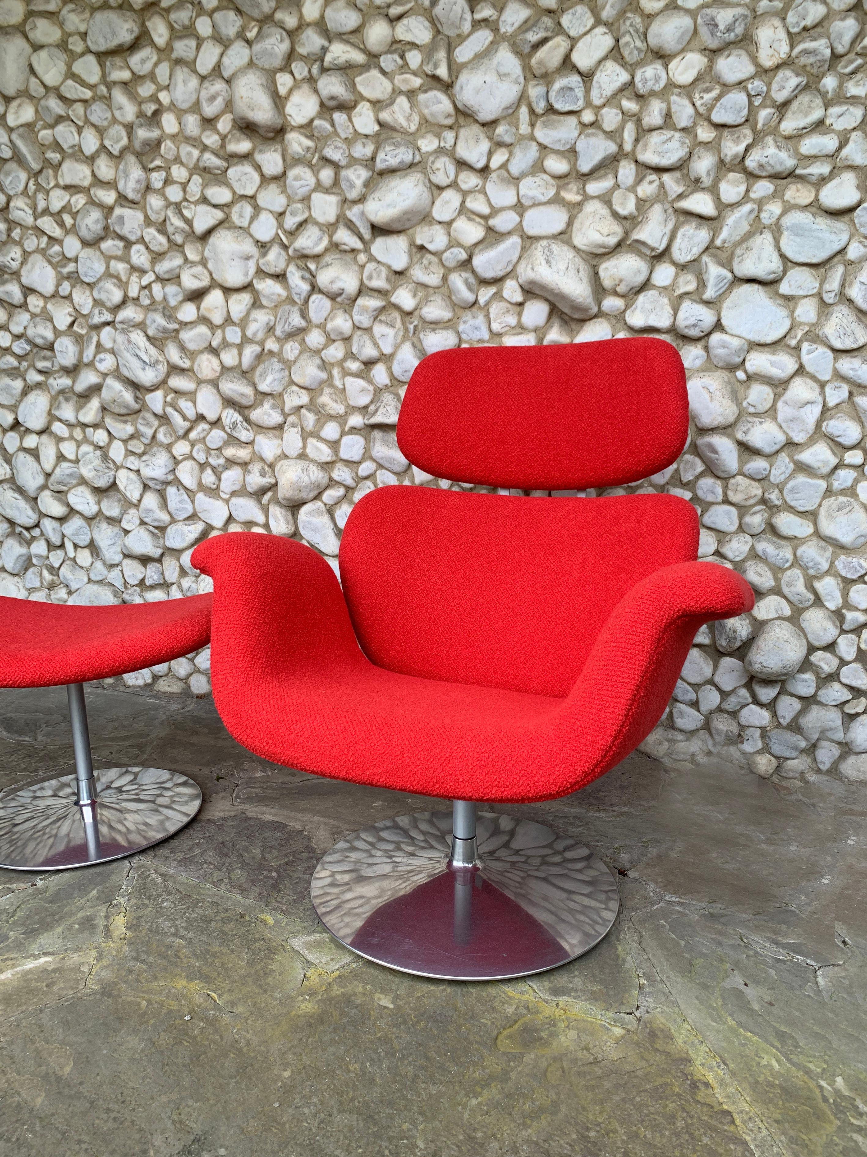 Big Tulip Lounge Chair and Ottoman by Pierre Paulin for Artifort, 1980s 1