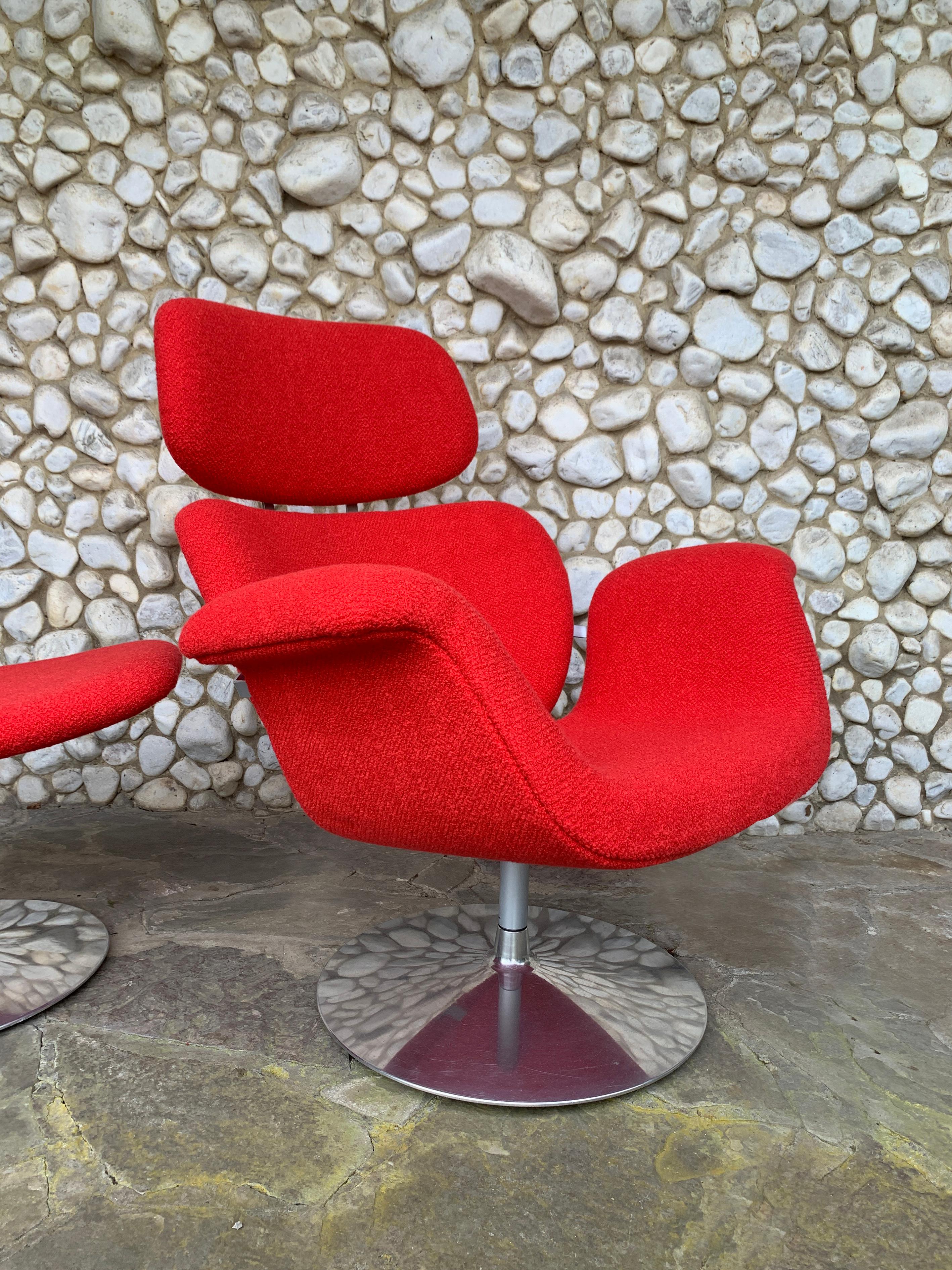 Big Tulip Lounge Chair and Ottoman by Pierre Paulin for Artifort, 1980s 2