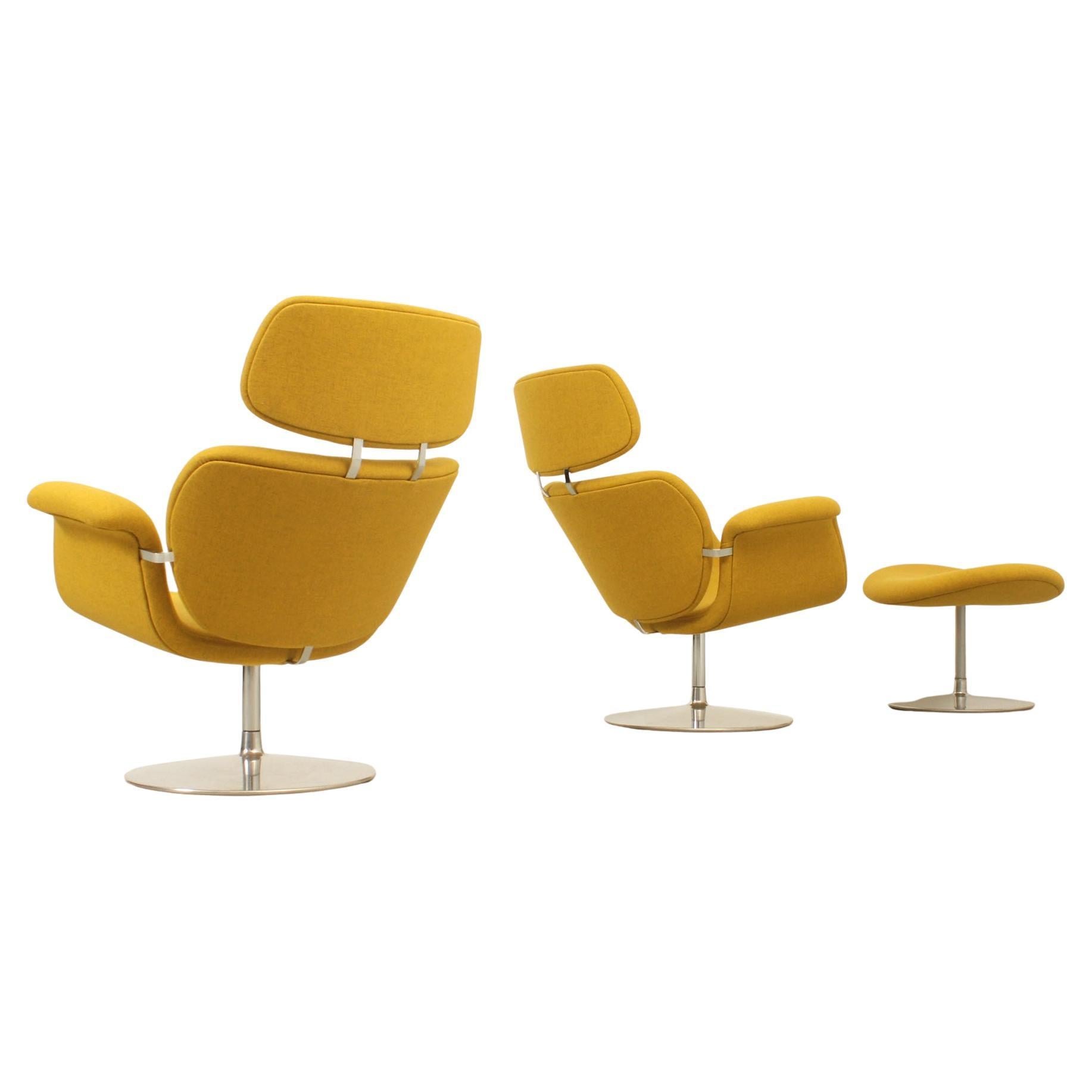 Big Tulips Chairs and Ottoman by Pierre Paulin for Artifort