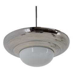 Big UFO Chandelier by Napako, 1940s, Restored Big UFO Chandelier by Napako, 1940s, Restored