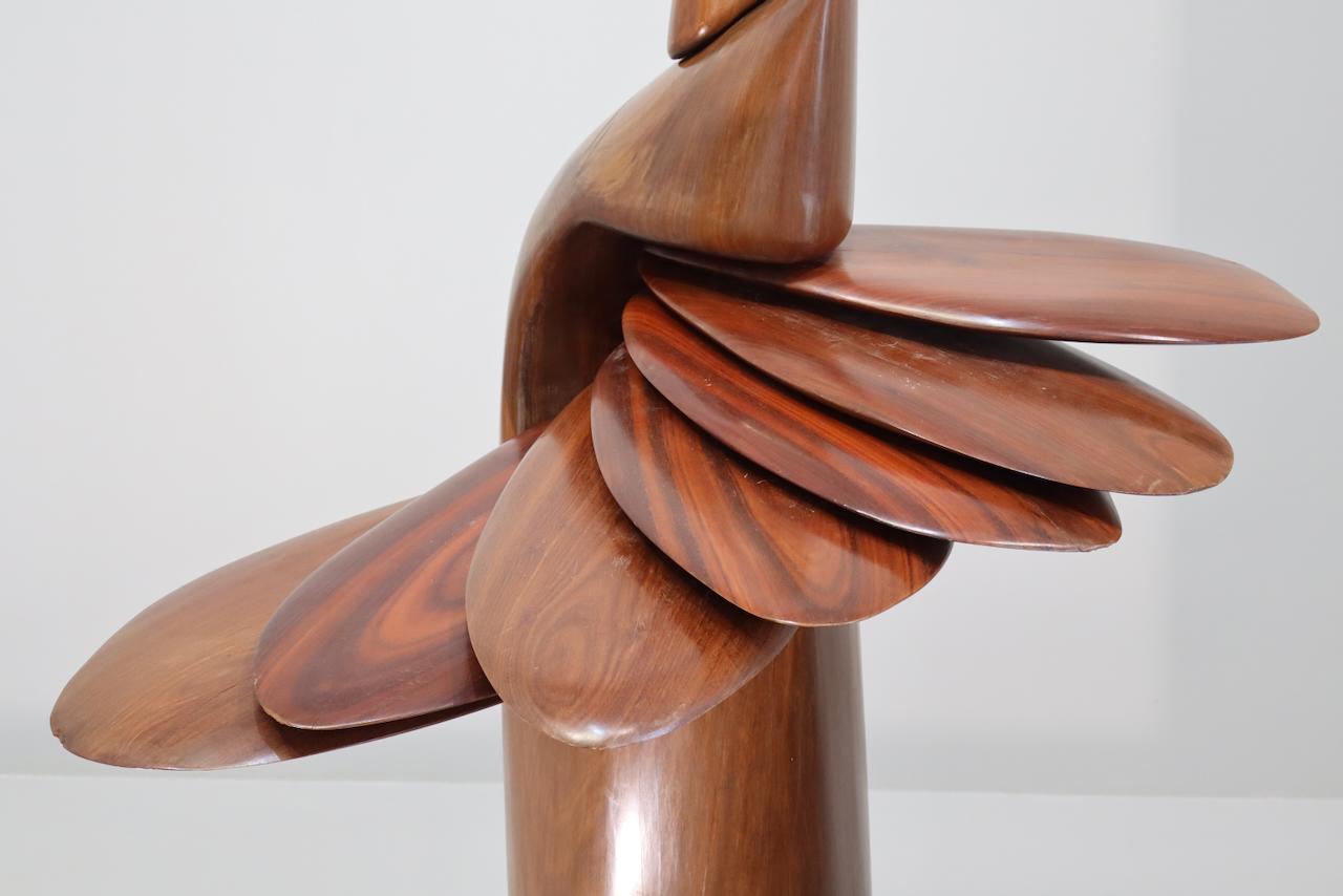 Grande sculpture abstraite en bois : série Amazonia d'Elvio Becheroni en vente 4