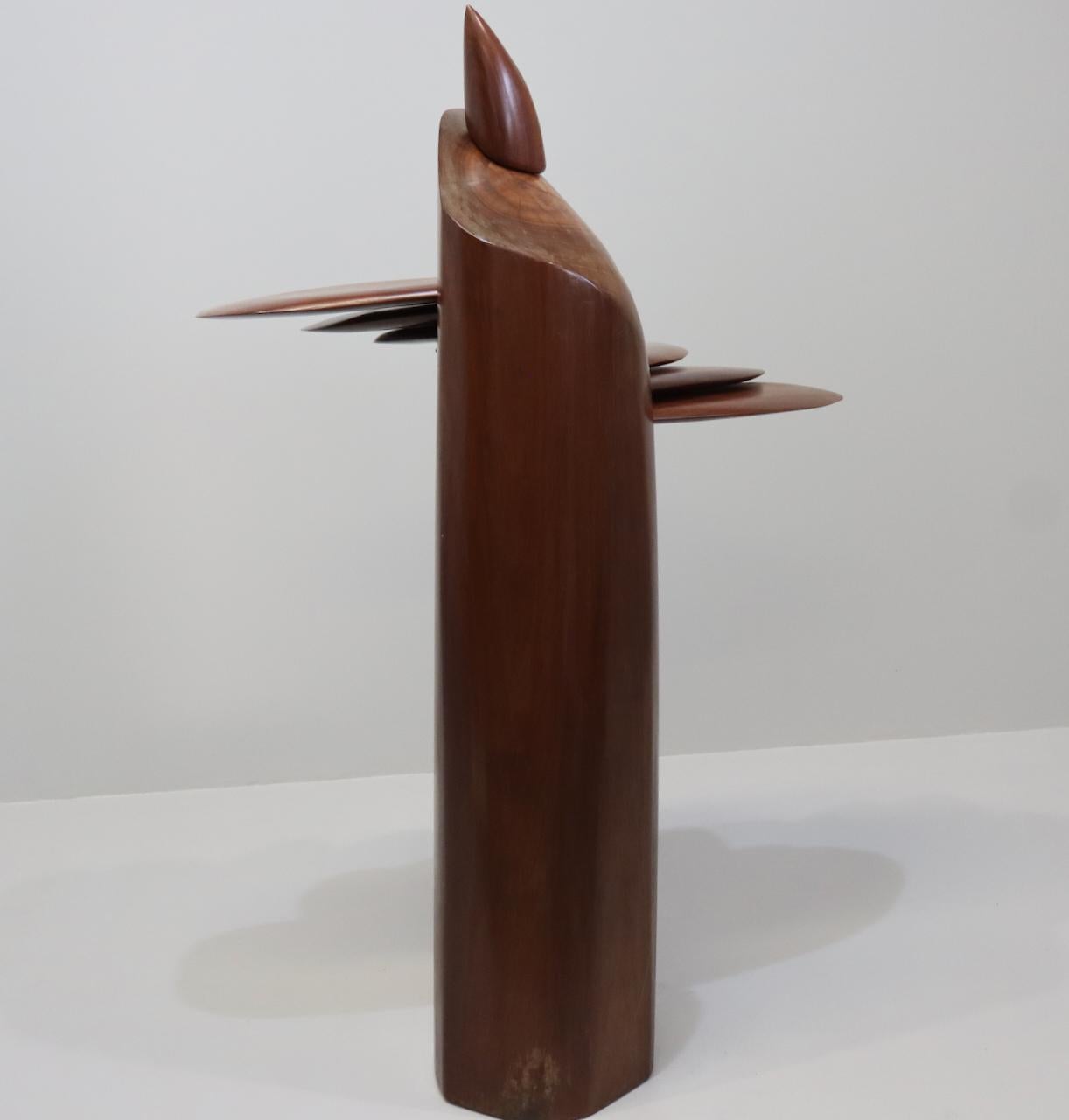 Big Unic Elvio Becheroni Abstract wooden sculpture: Amazonia series For Sale 9