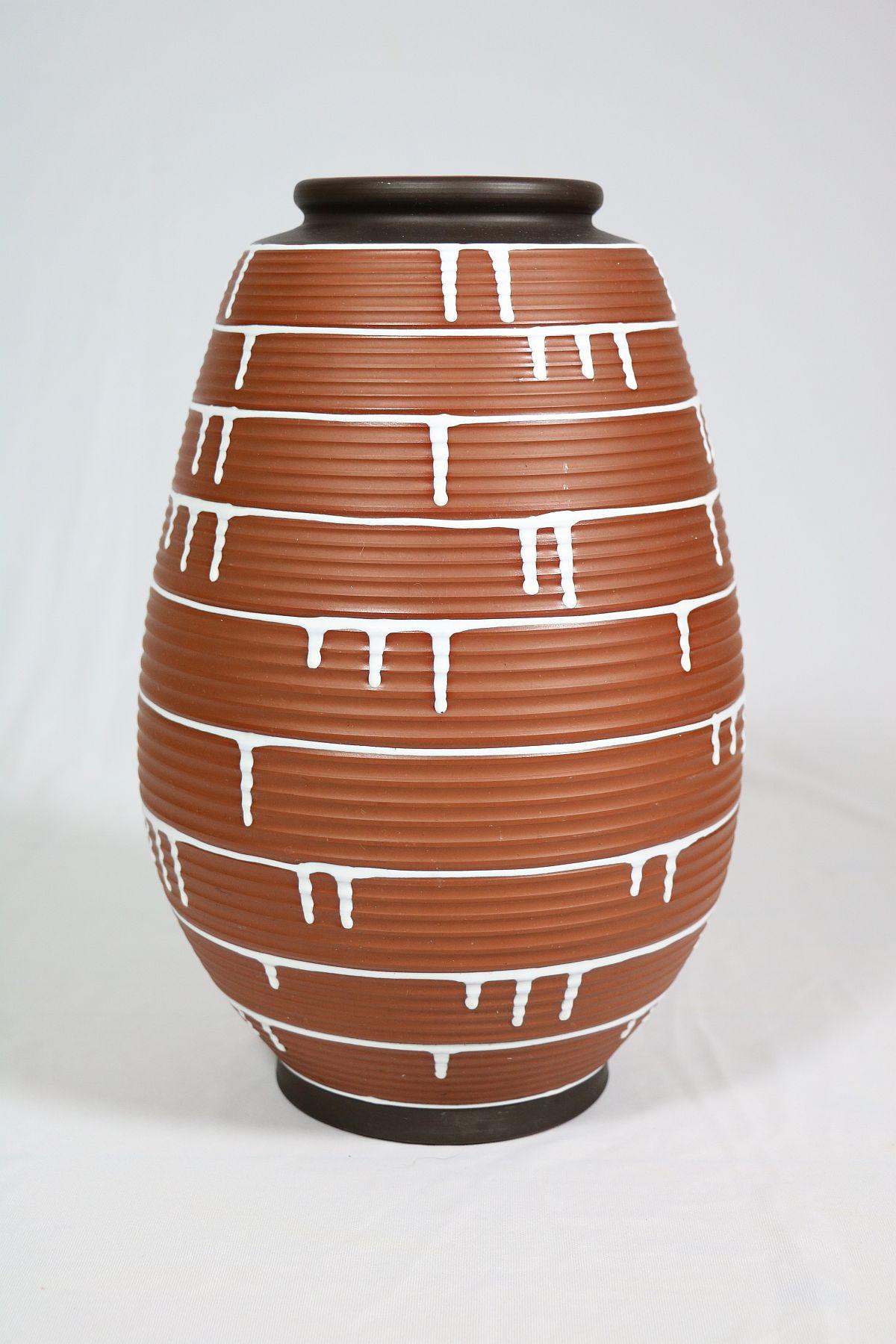 Mid-Century Modern Big Vase by Ilkra Germany, pottery, model Palermo For Sale