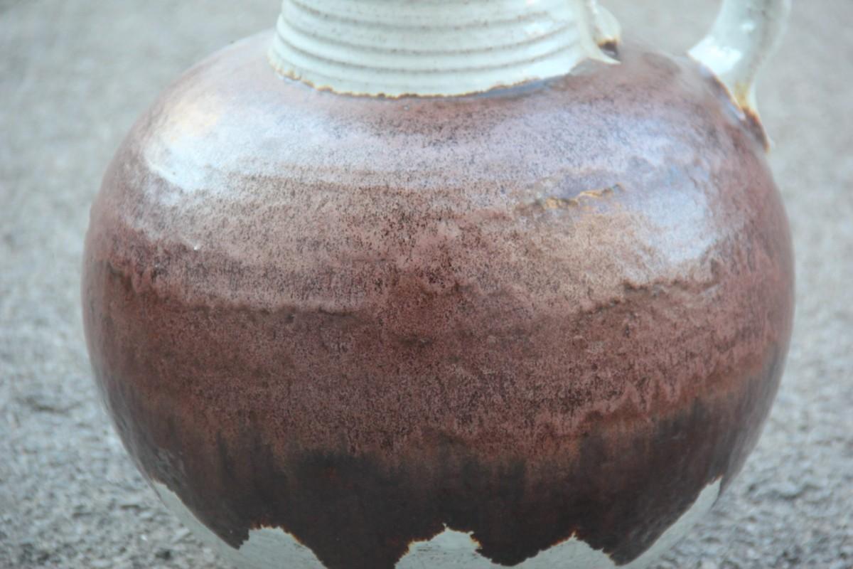 Vaso grande Venturina stones design Mid-Century Modern ceramica Bitossi, 1960.