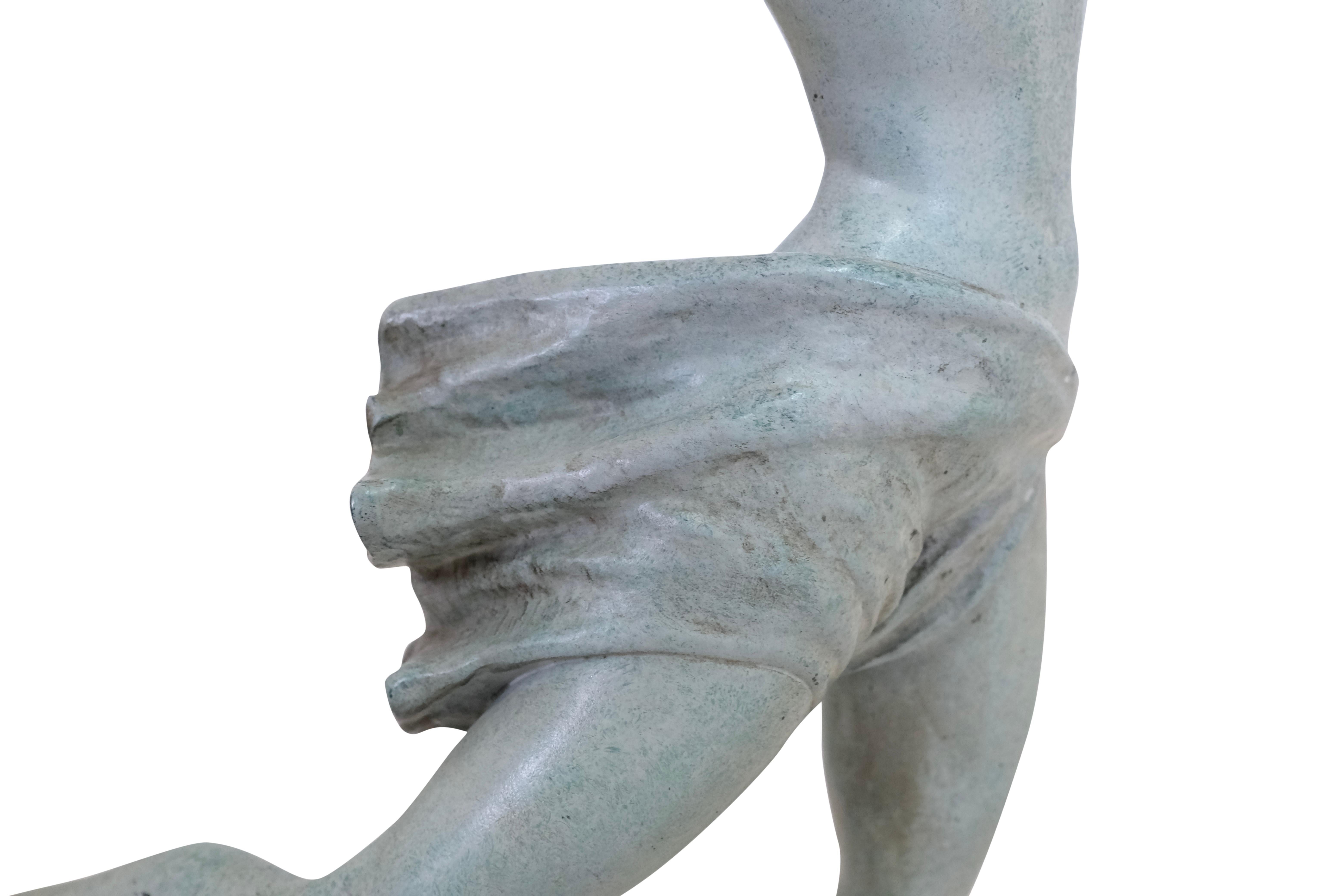 Milieu du XXe siècle Grande sculpture Art Déco Atlante vintage de Jean De Marco pour Max Le Verrier en vente