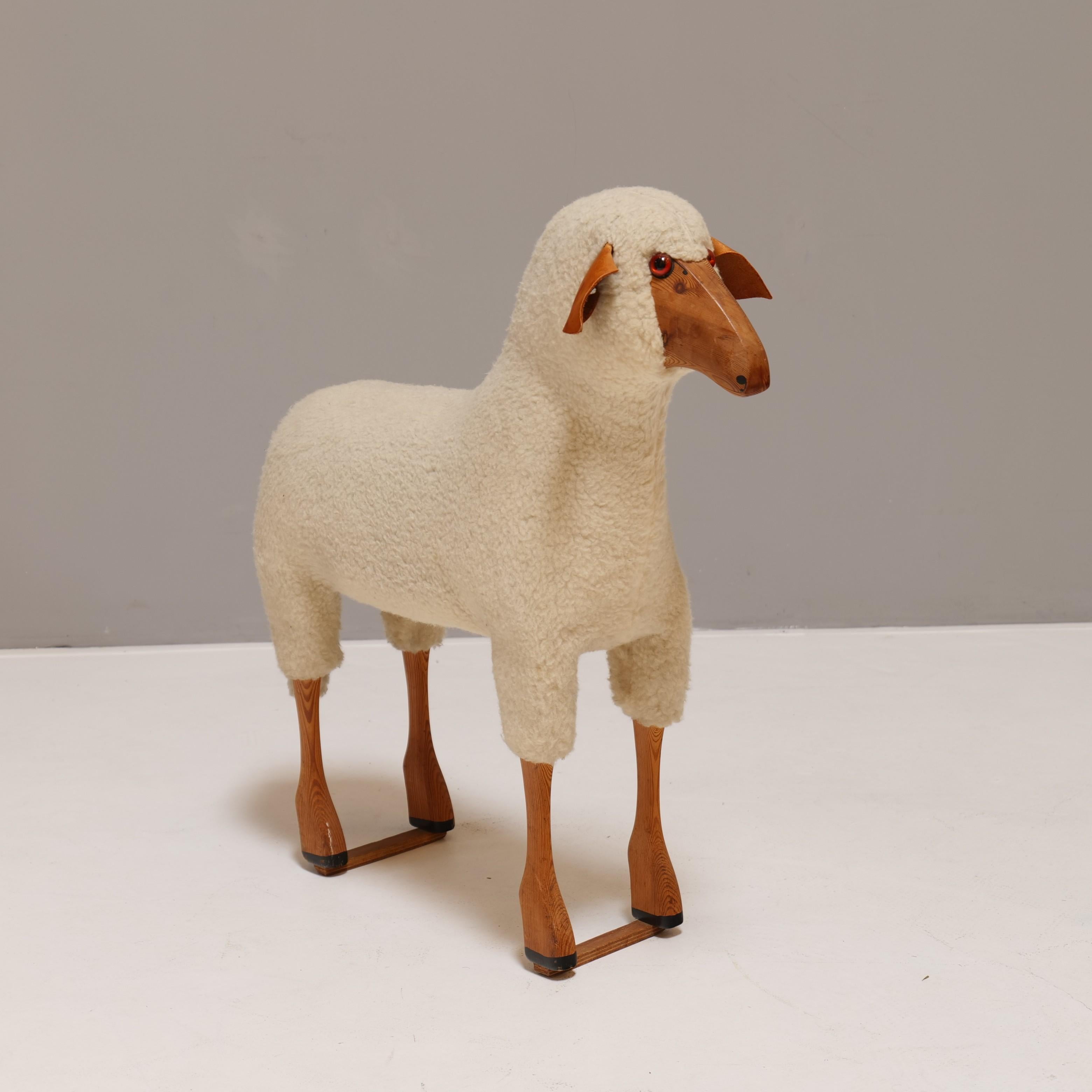 Rare and taged wool sheep in style of Lalanne from the 1970s

Made by Hanns Peter Krafft for Schlachenmayer nomotta (wool manufacturer)
