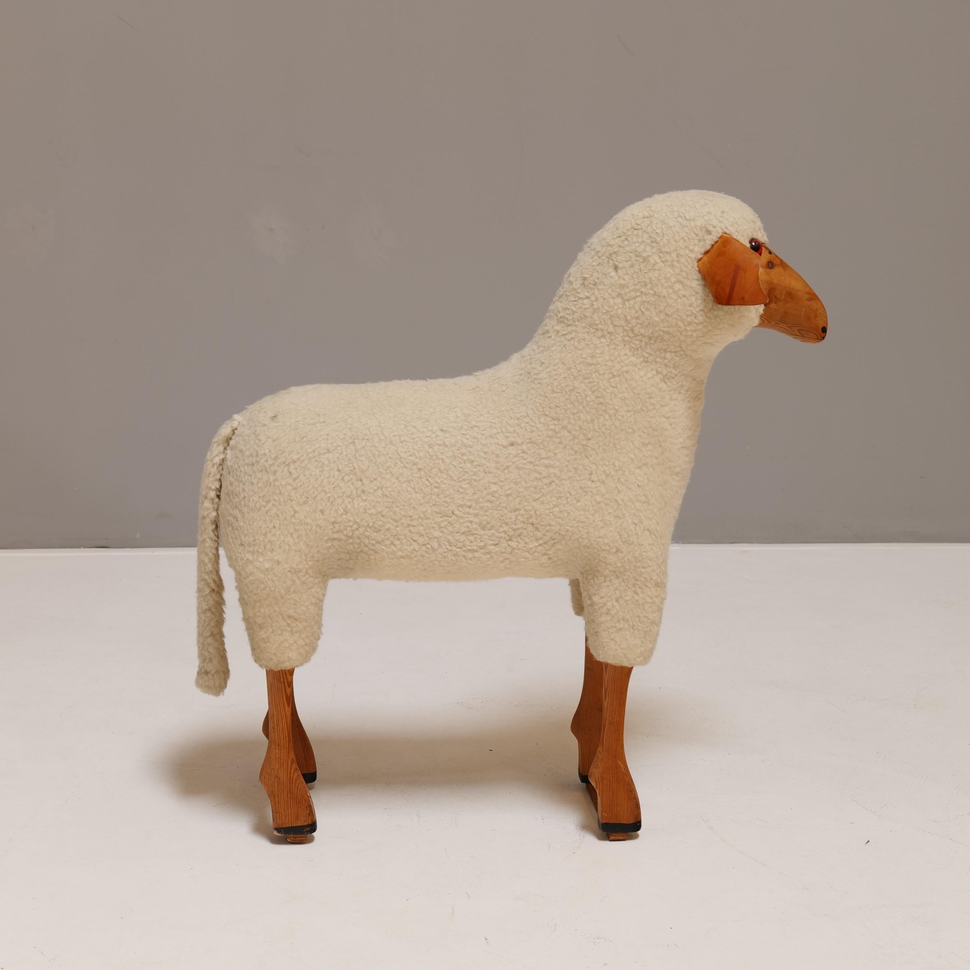 Late 20th Century big vintage sheep by Hanns Peter Krafft schaf for Mayr wool - 1970s Germany