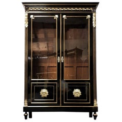 Big Vitrine Bookcase "the Strength of Hercules' Napoleon III, France, 1870