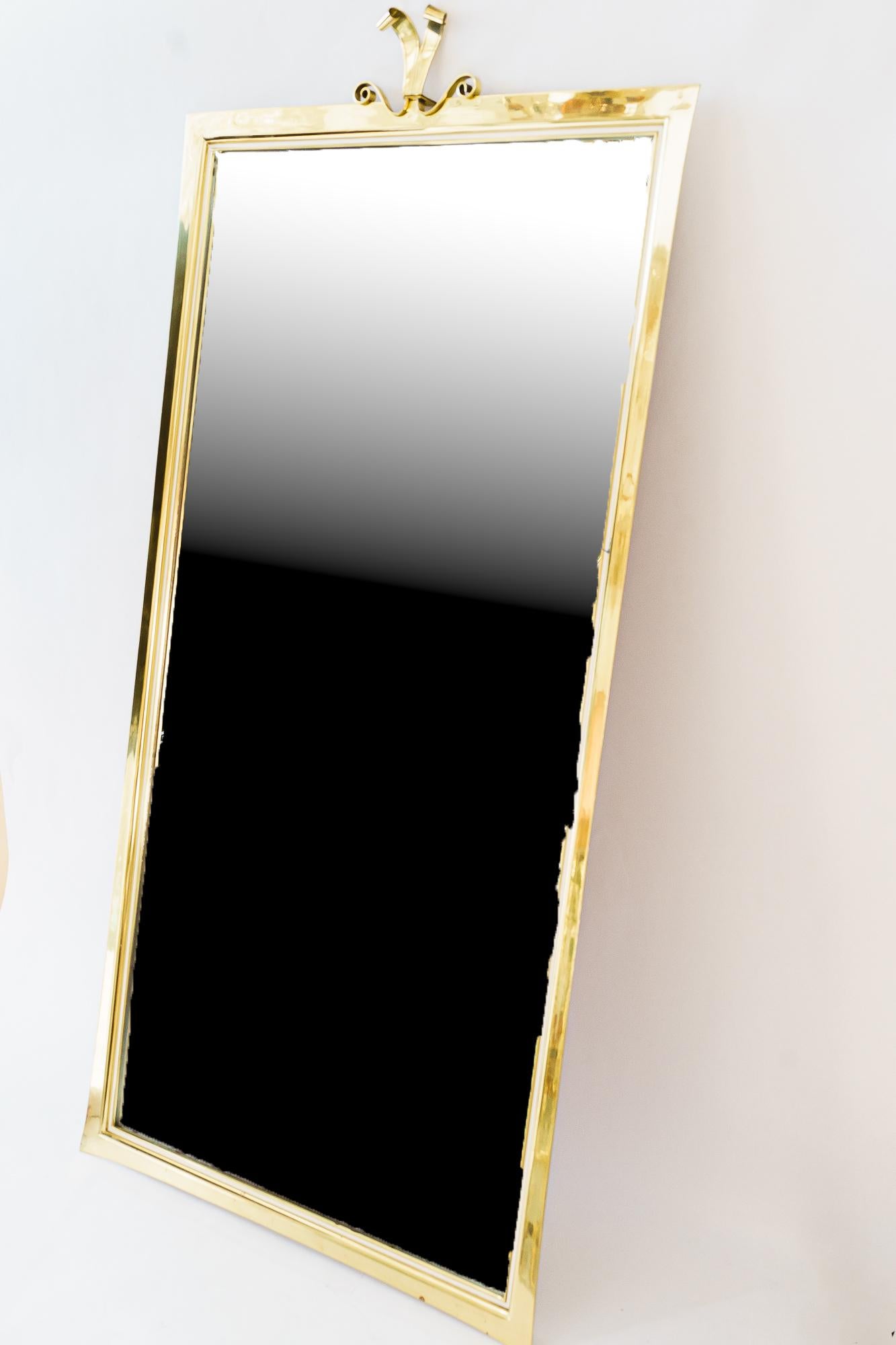 Lacquered Big Wall mirror by Vereinigte Werkstätten München, Germany 1950s For Sale