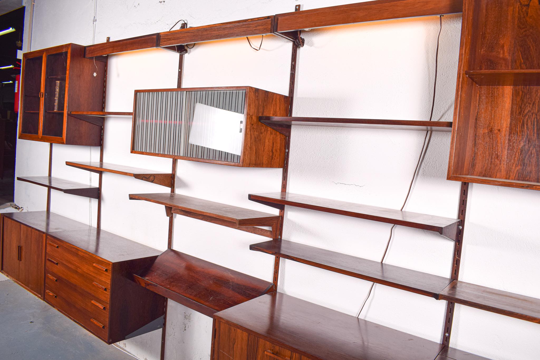 Big Wall Unit by Kai Kristiansen for FM Mobler in Rosewood, 1960 3