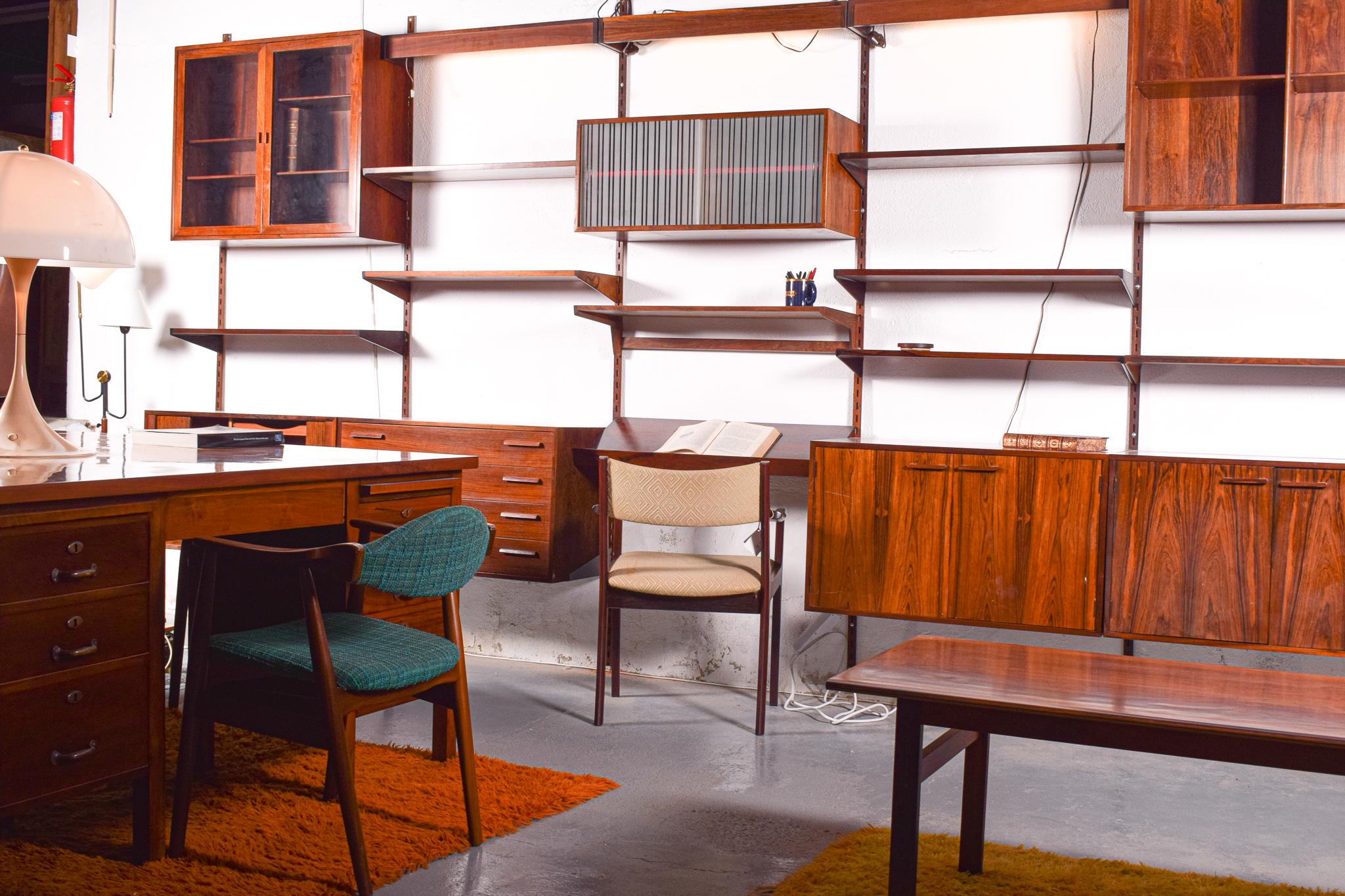 Big Wall Unit by Kai Kristiansen for FM Mobler in Rosewood, 1960 12