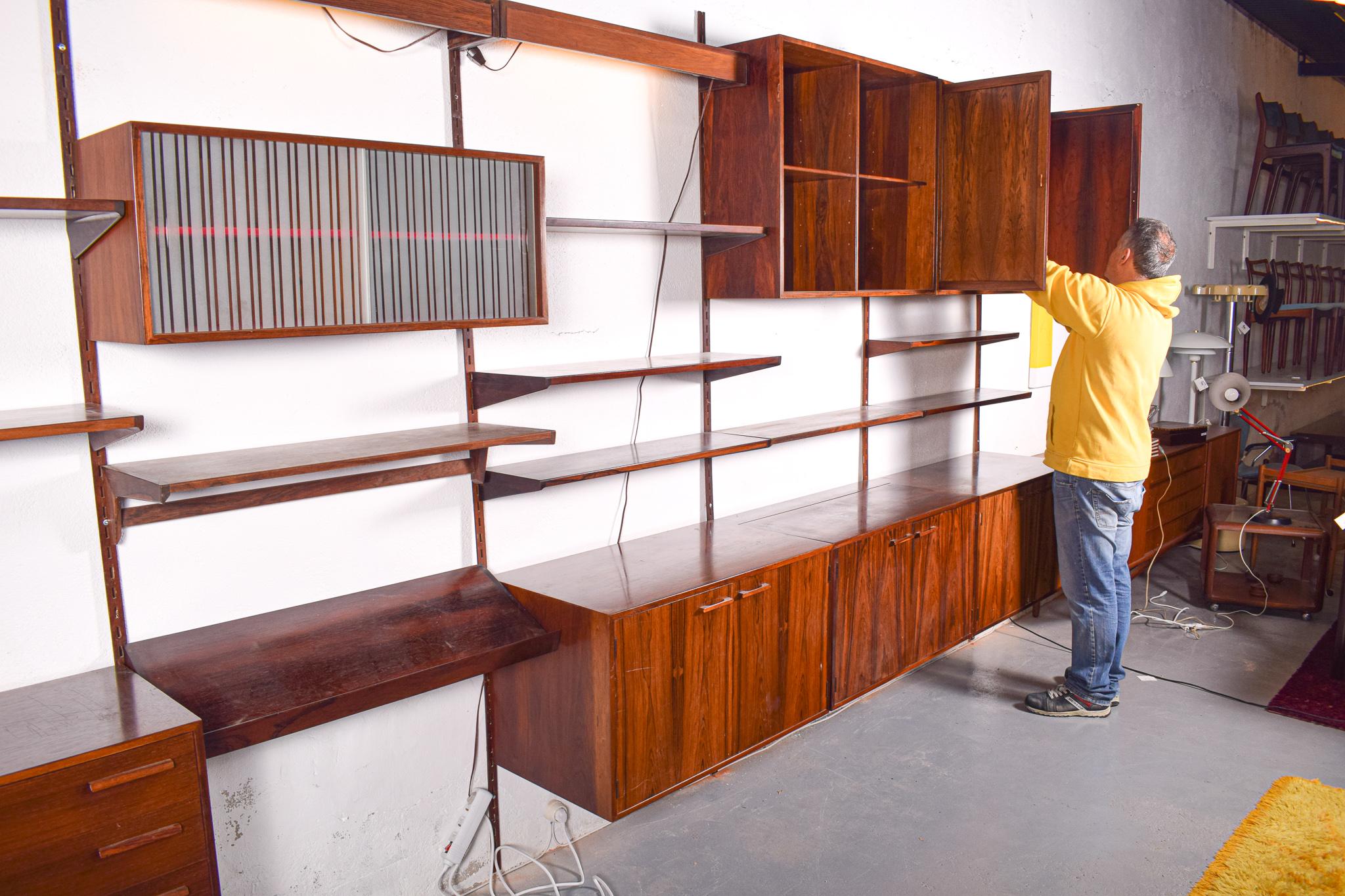 Big Wall Unit by Kai Kristiansen for FM Mobler in Rosewood, 1960 1