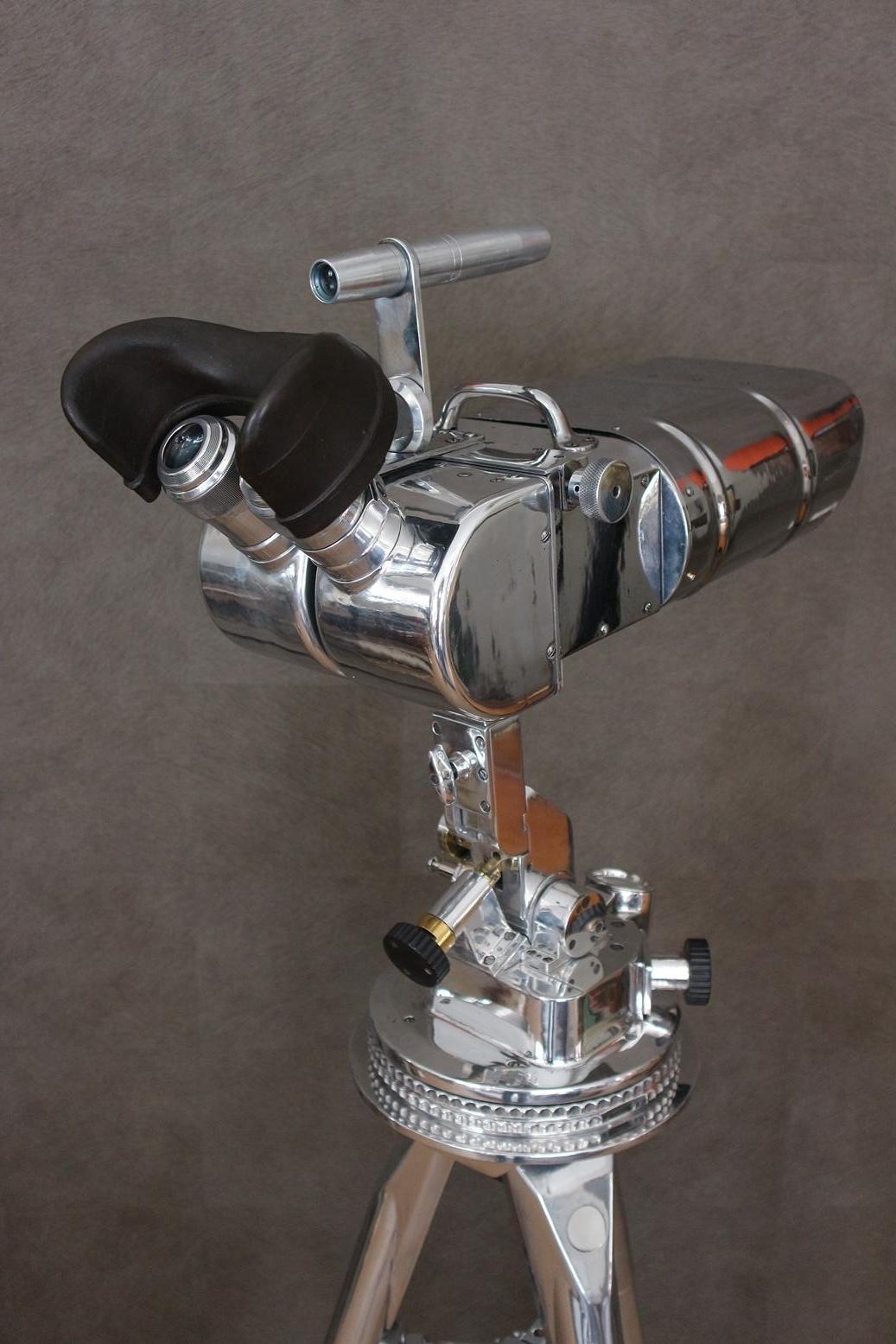 Aluminum Big Wartime Binoculars by J. Schneider, Germany