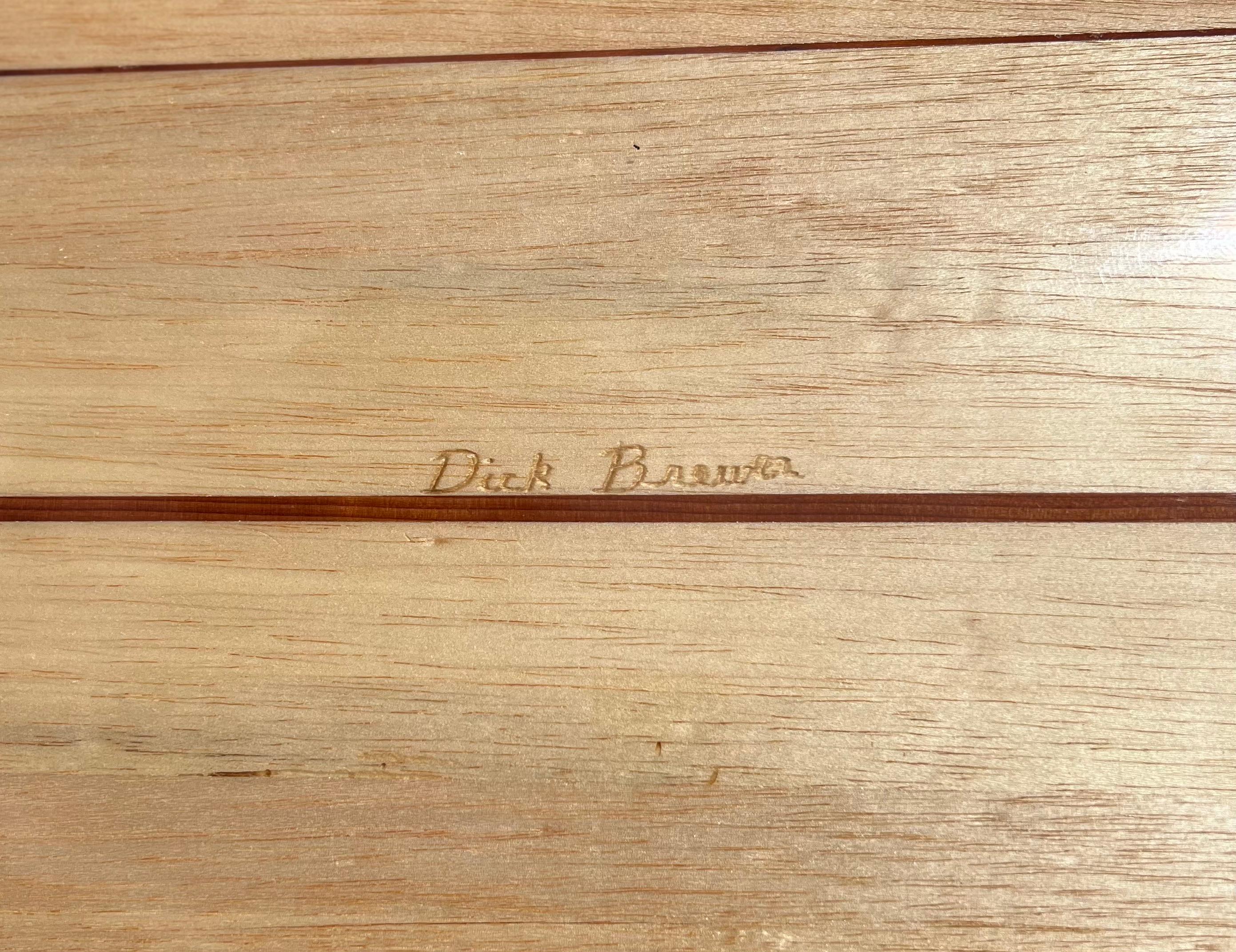 Planche de surf à queue d'aronde en bois de balsawood façonnée par Dick Brewer en vente 5