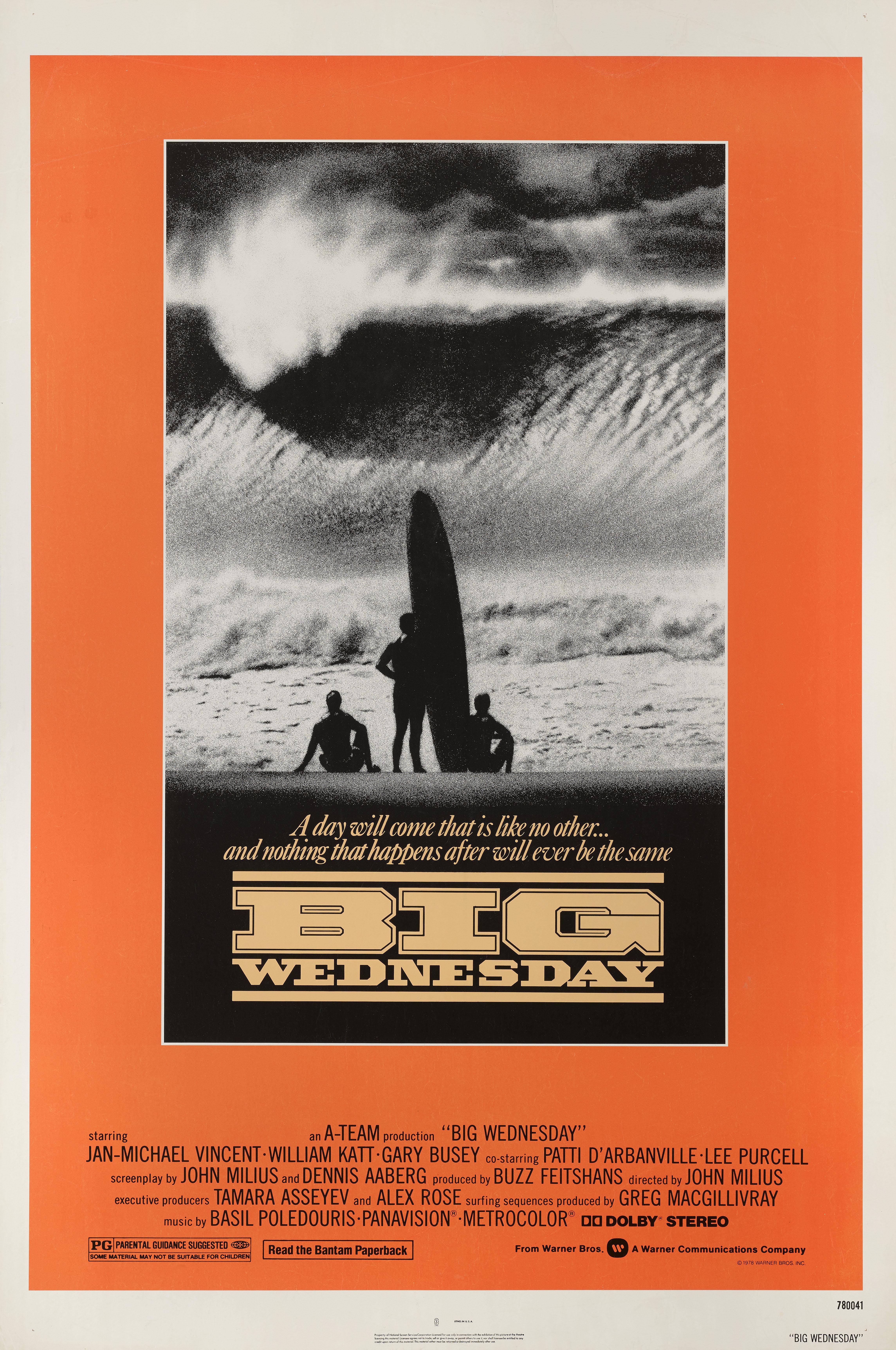 Original US film poster for the cult 1978 surfing movie staring Jan-Michael Vincent, William Katt and directed by John Milius.
This poster is conservation linen backed and it would be shipped rolled in a strong tube.