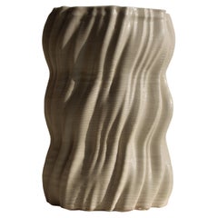 Big White 3D Printed Ceramic Grazia Vase Italy Contemporary 21st Century