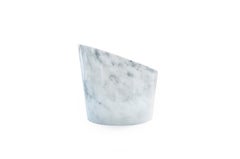 Handmade Big White Carrara Marble Glacette
