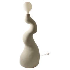 Big White Sandstone Lamp by Hermine Bourdin