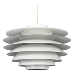 Big White Verona Pendant by Svend Middelboe for Nordisk Solar, 1970s