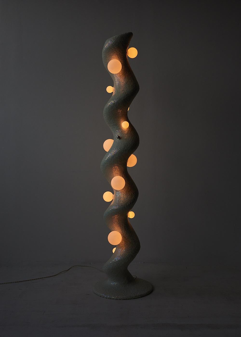 Contemporary Big Wiggle Sculptural Floor Lamp For Sale