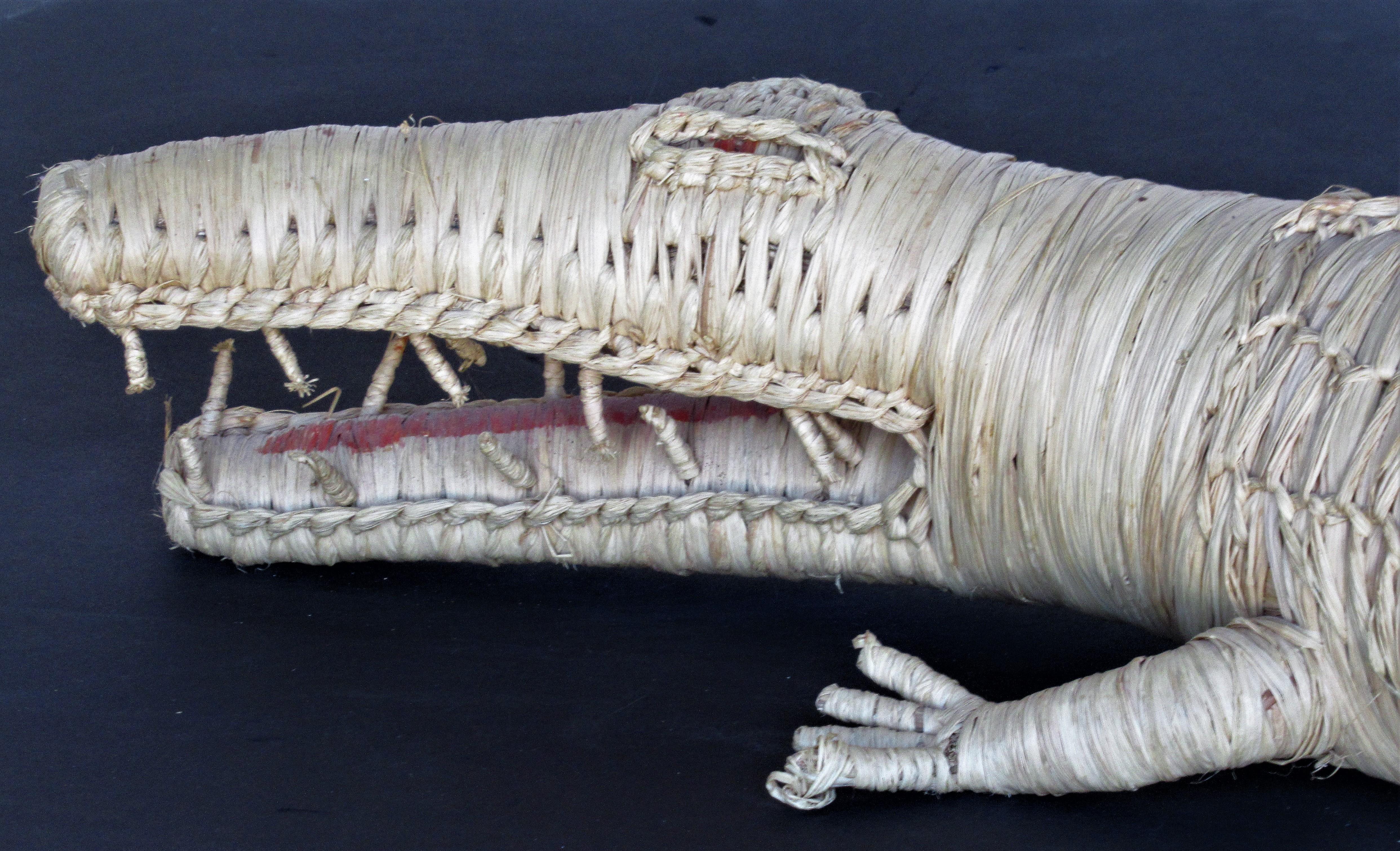 Big Woven Wicker Alligator 1