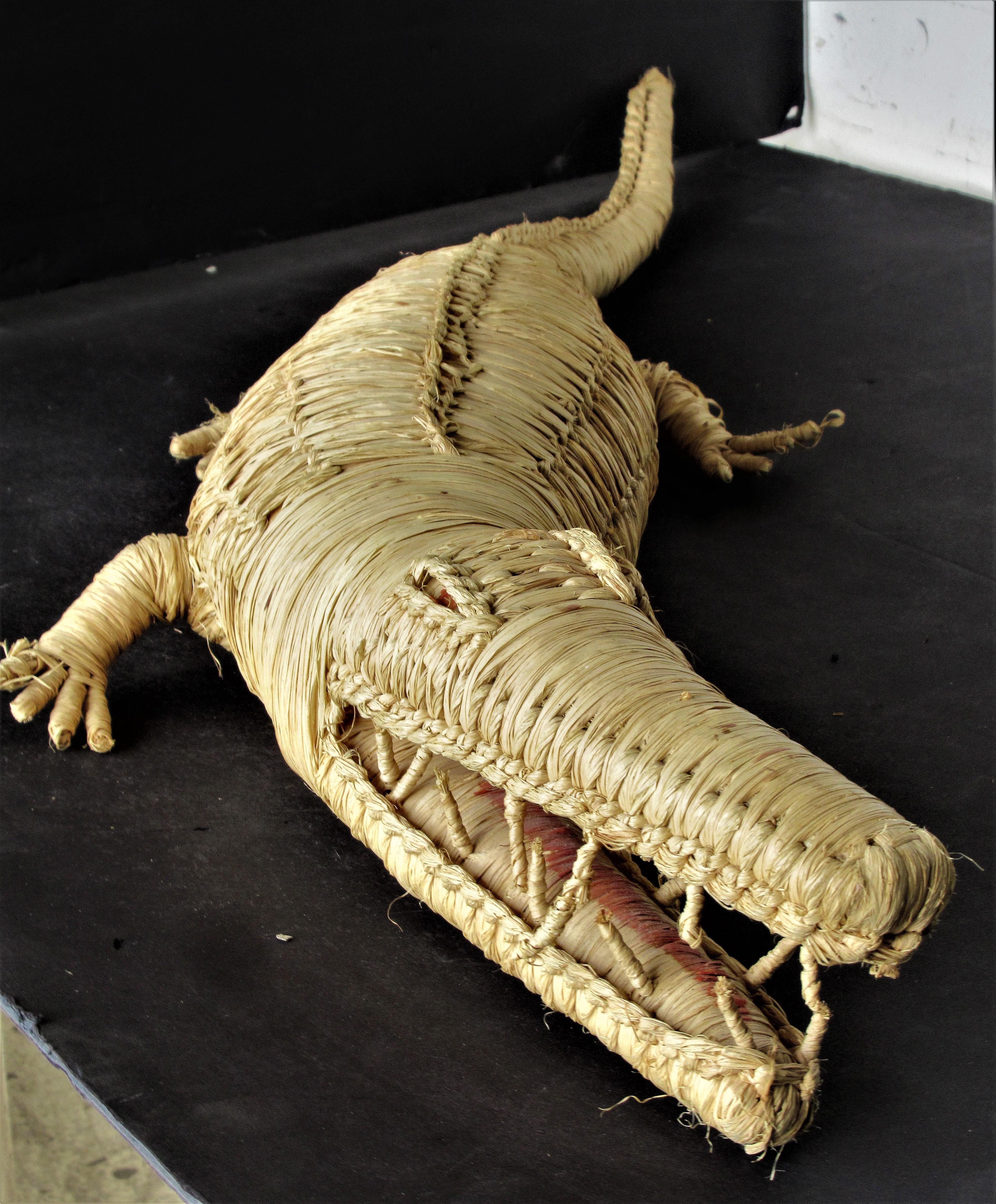 Big Woven Wicker Alligator 6