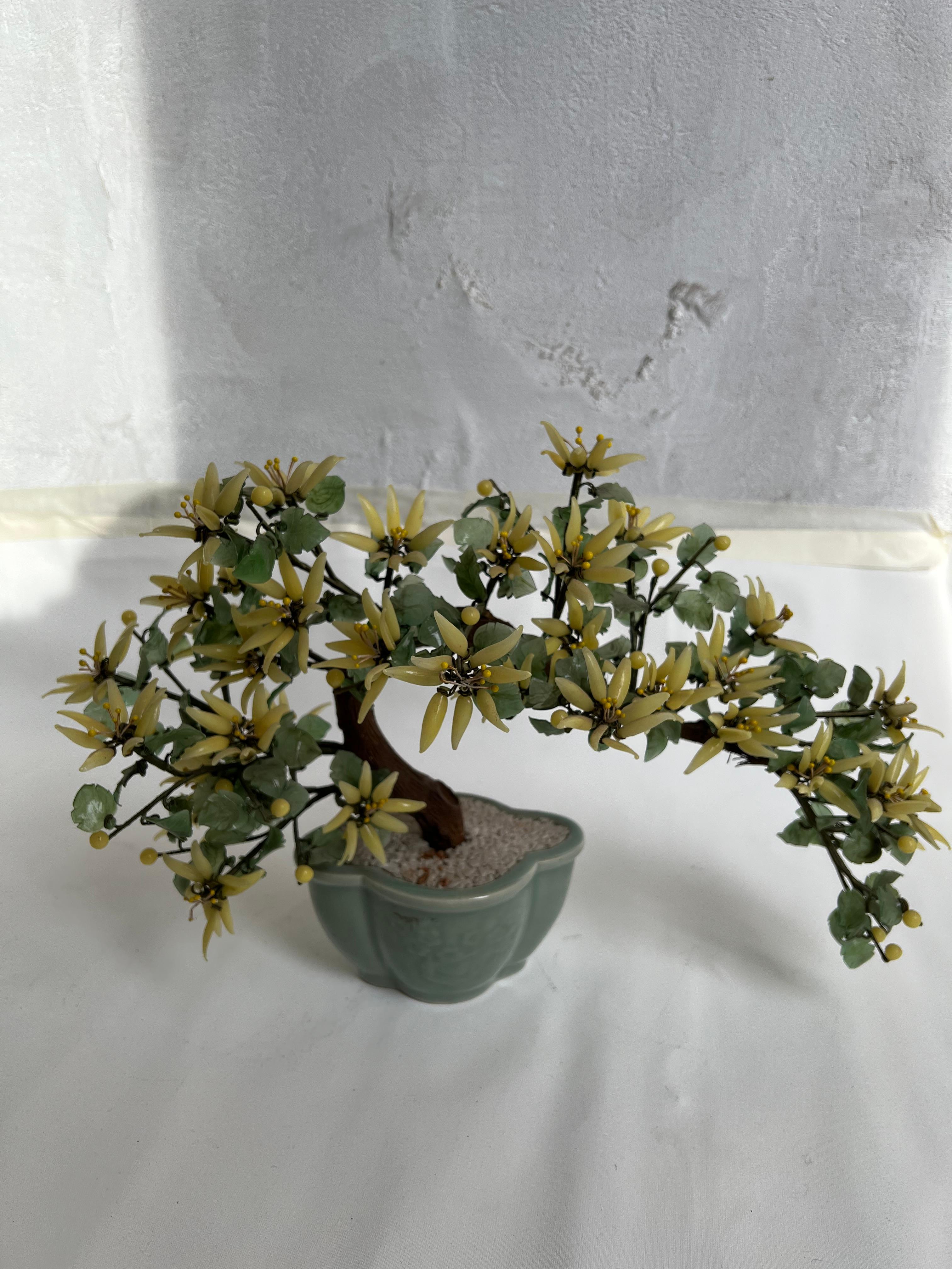 Big Yellow Bonsai, Glass and Ceramic  For Sale 1