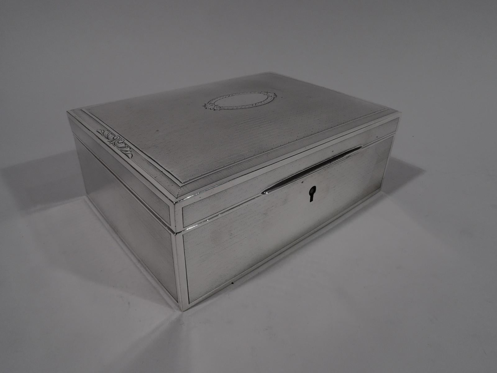 20th Century Bigelow, Kennard American Art Deco Sterling Silver Jewelry Box