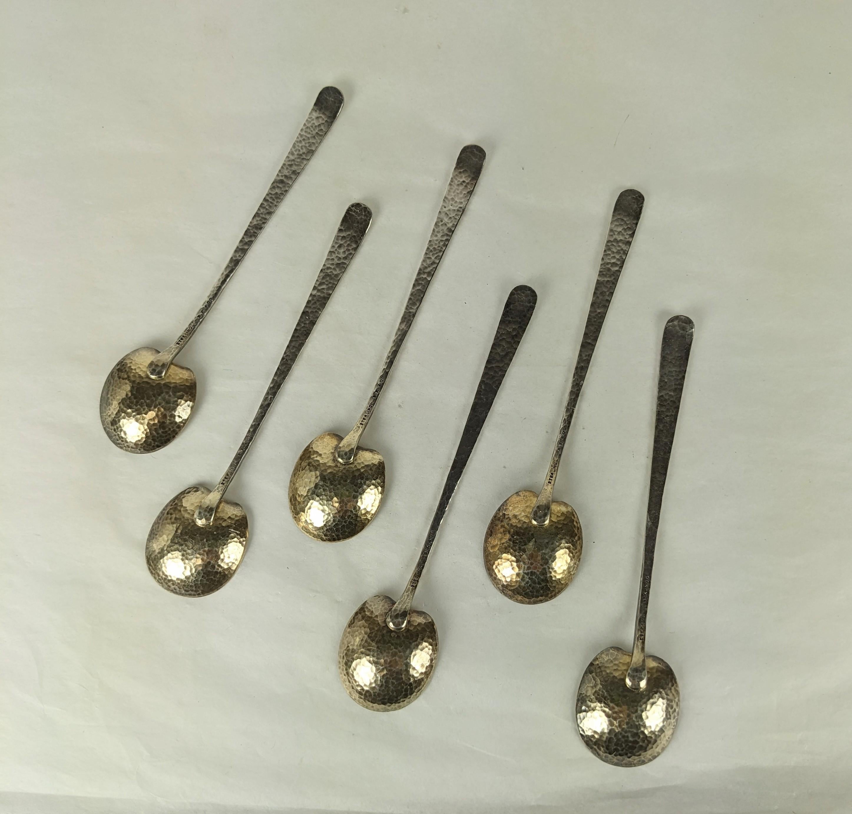 Bigelow, Kennard and Co. Arts and Crafts Sterling Spoons In Good Condition For Sale In Riverdale, NY