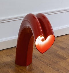 Lampada Bigflow in Wood laccato rosso di Kimy Gringoire