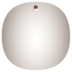 Miroir mural rond Bigger Brothers avec pichet en bois de hêtre massif de Paolo Cappello