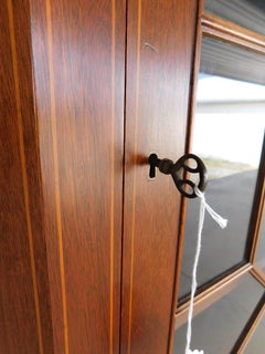 Biggs Furniture Federal Style Mahogany Banded Petite Corner Cabinet