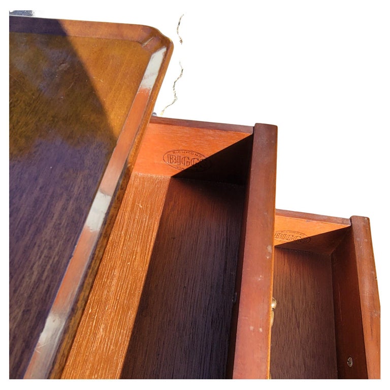 Biggs Furniture TwoDrawer Queen Anne Mahogany Side Table Nightstand