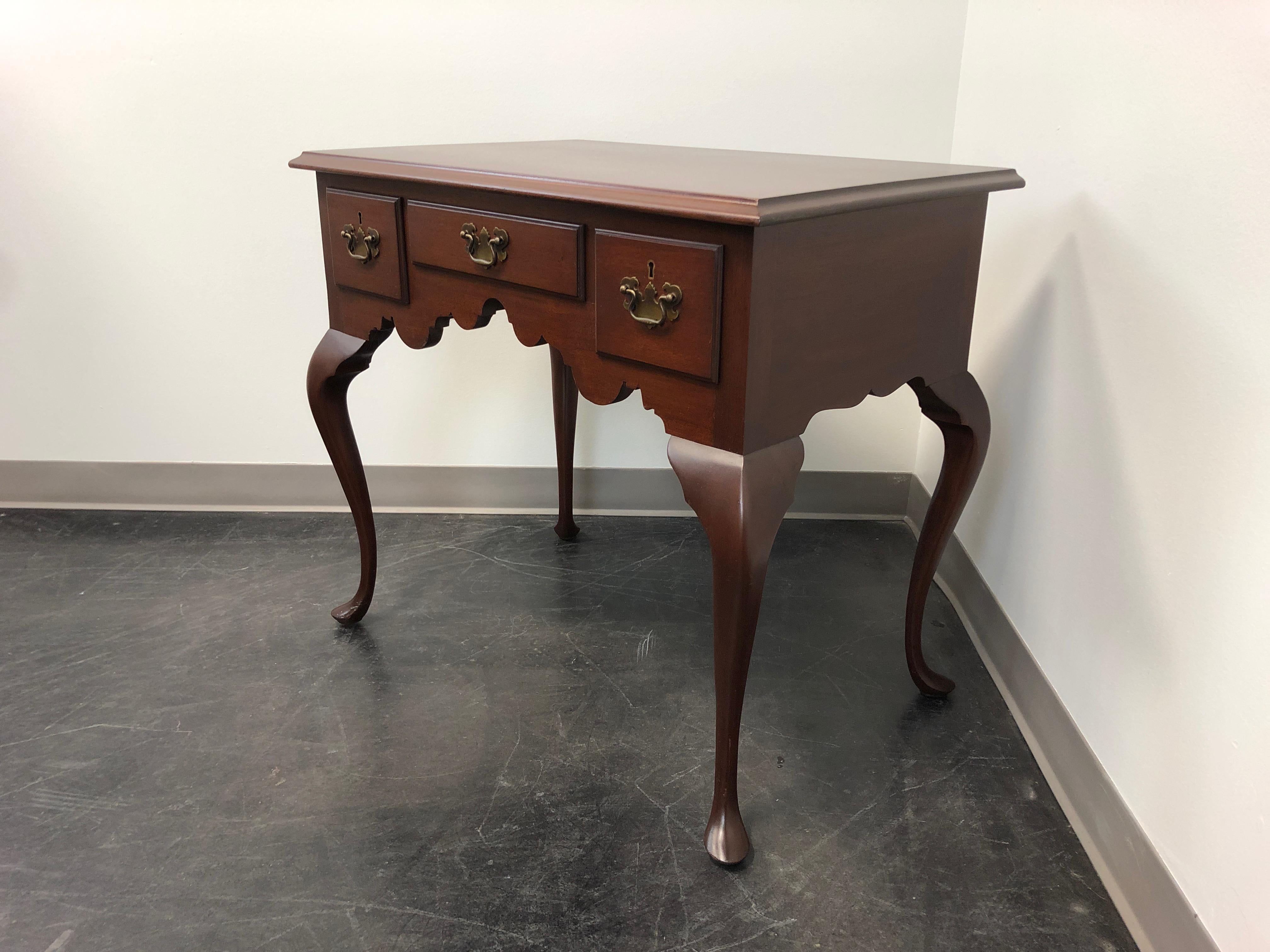BIGGS Mahogany Queen Anne Style Lowboy Dresser Chest In Good Condition In Charlotte, NC