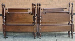 Biggs Virginia Mahogany Pineapple 3/4 Twin Beds, Pair