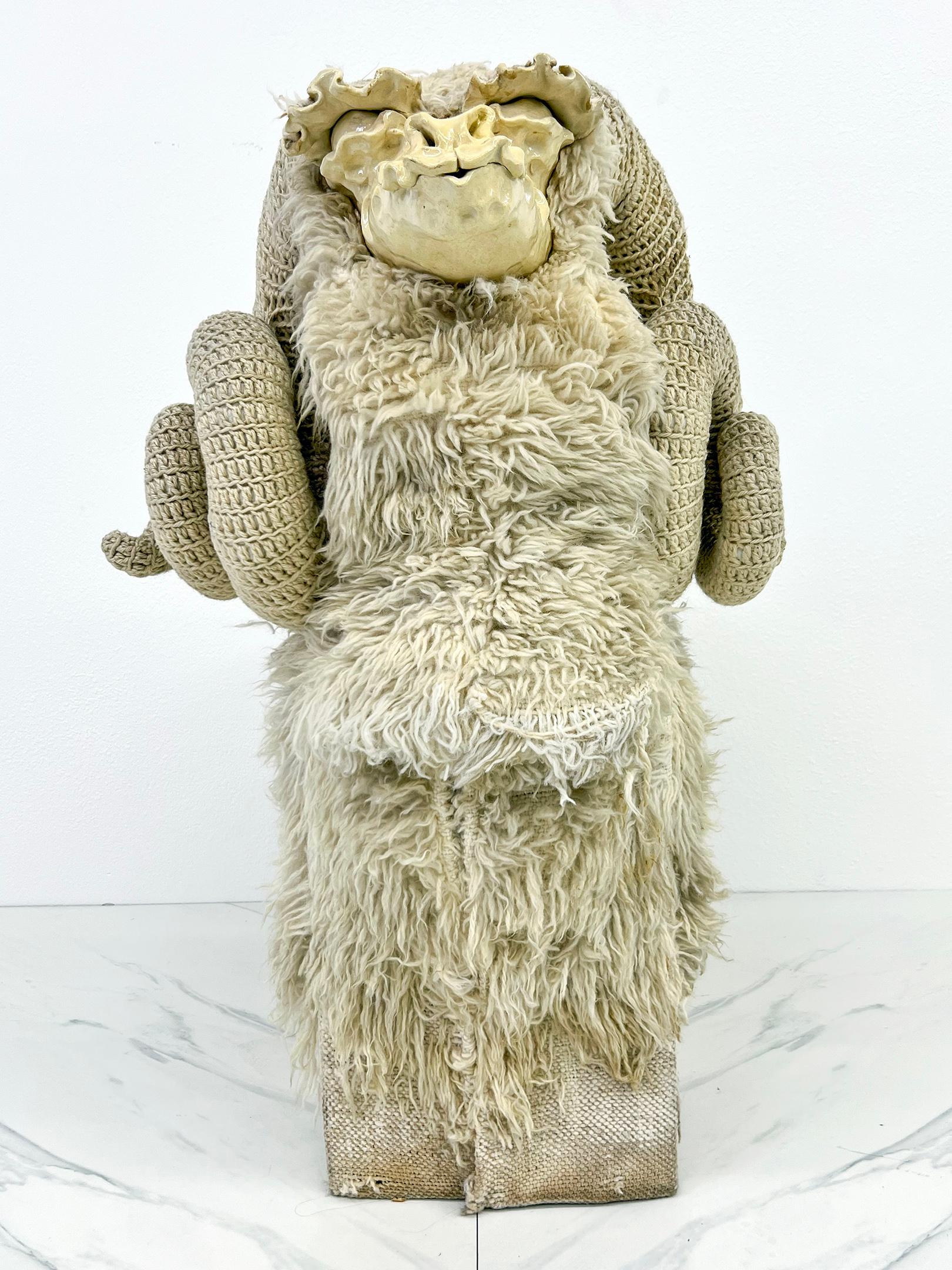 Contemporary Bighorn Sheep Sculpture Bench by Edna Cataldo For Sale
