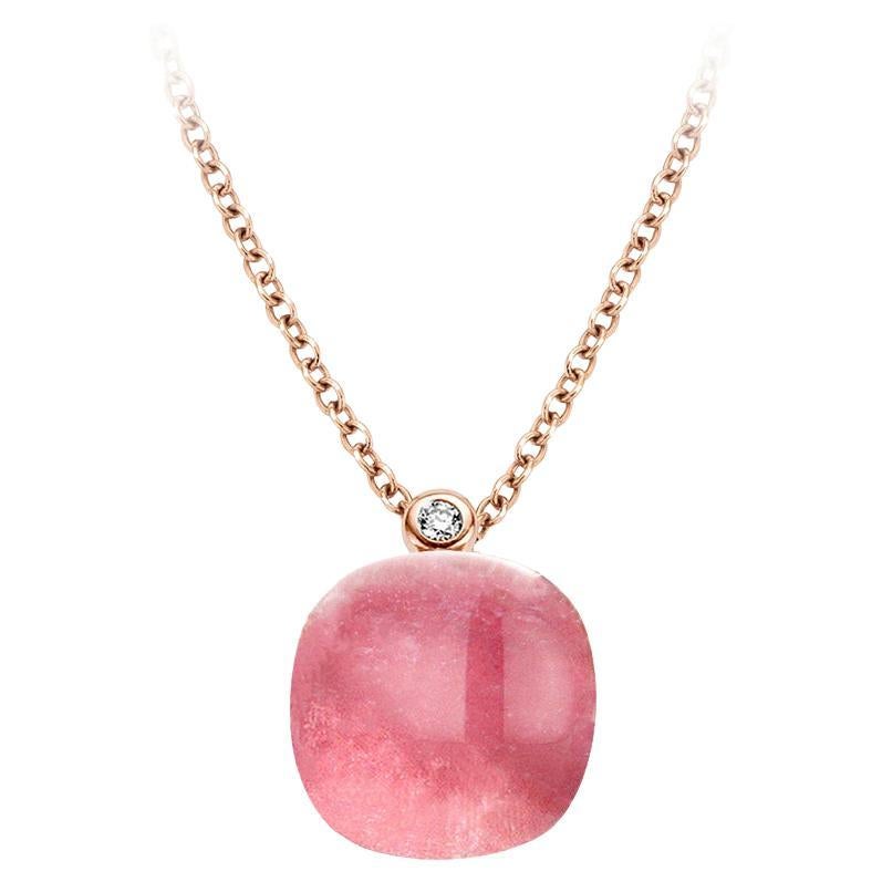 Ruby Pendant in 18kt Rose Gold by BIGLI For Sale