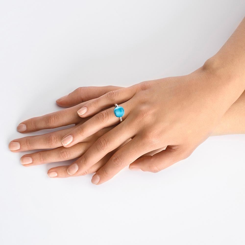 For Sale:  Blue Topaz and Turquoise Ring in 18kt Rose Gold by BIGLI  4